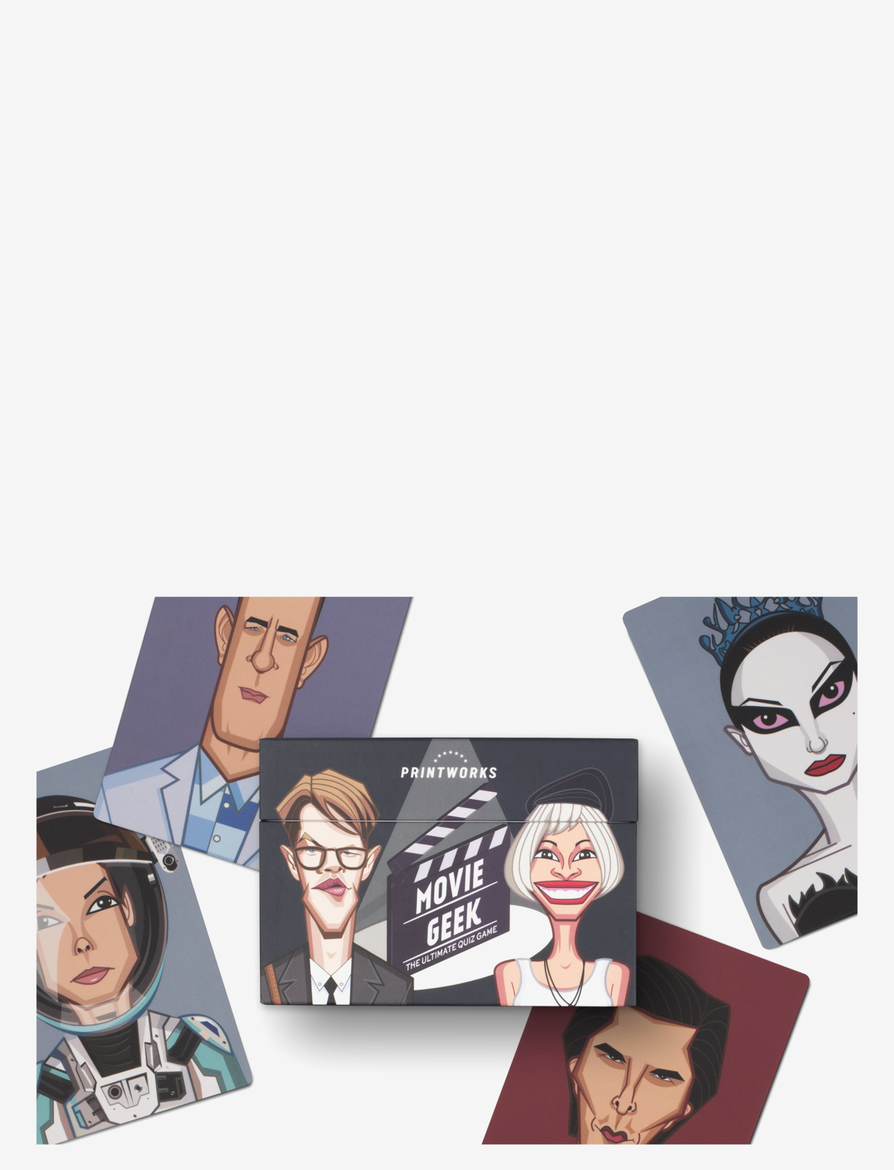 PRINTWORKS Trivia Game Movie Geek, 16.0X 11.0X 6.5 cm, Puzzles & Games, Mehrfarbig/gemustert - Homeware