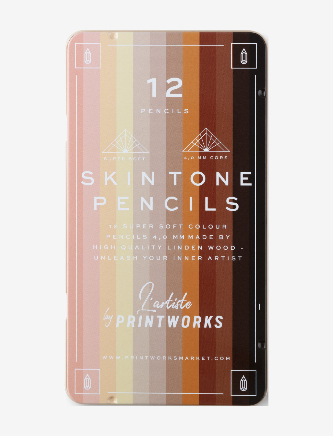 PRINTWORKS - 12 Colour pencils - Skin tone - pliiatsid - multi - 0