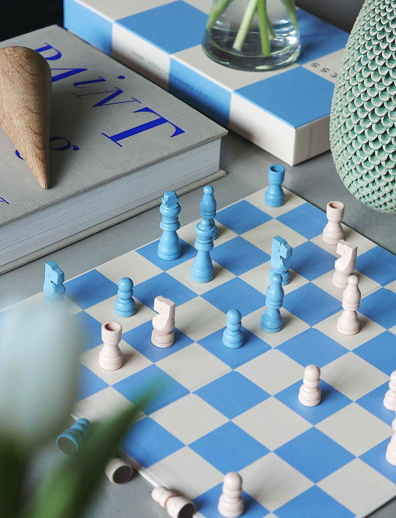 PRINTWORKS Play Chess, 35.0X 4.2X 18.0 cm, Puzzles & Games, Blau - Homeware