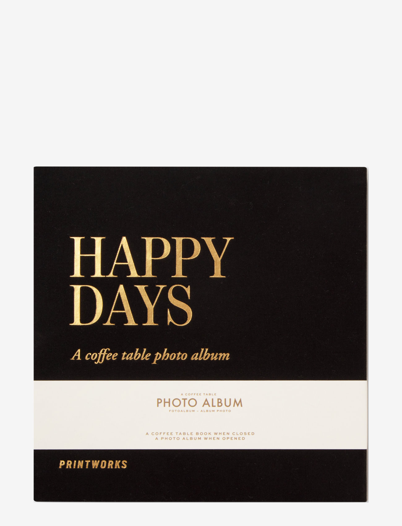 PRINTWORKS Photo Album Happy Days Black, 24.5X 5.0X 24.5 cm, Decoration, Schwarz - Albums, Homeware