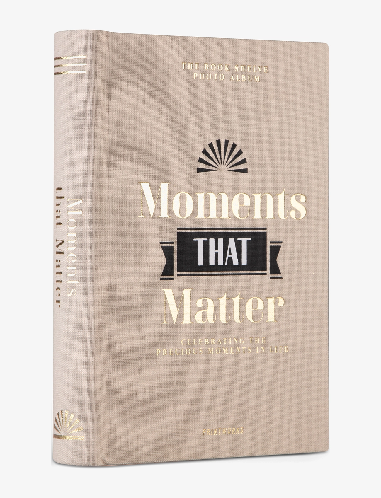 PRINTWORKS Bookshelf Album Moments That Matter, 20.5X 3.9X 14.3 cm, Decoration, Beige - Photo Albums, Homeware