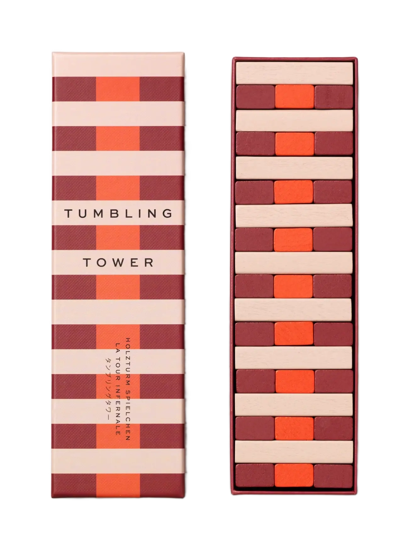 PRINTWORKS Play Tumbling Towers, Spil, Orange, Str: ONE SIZE