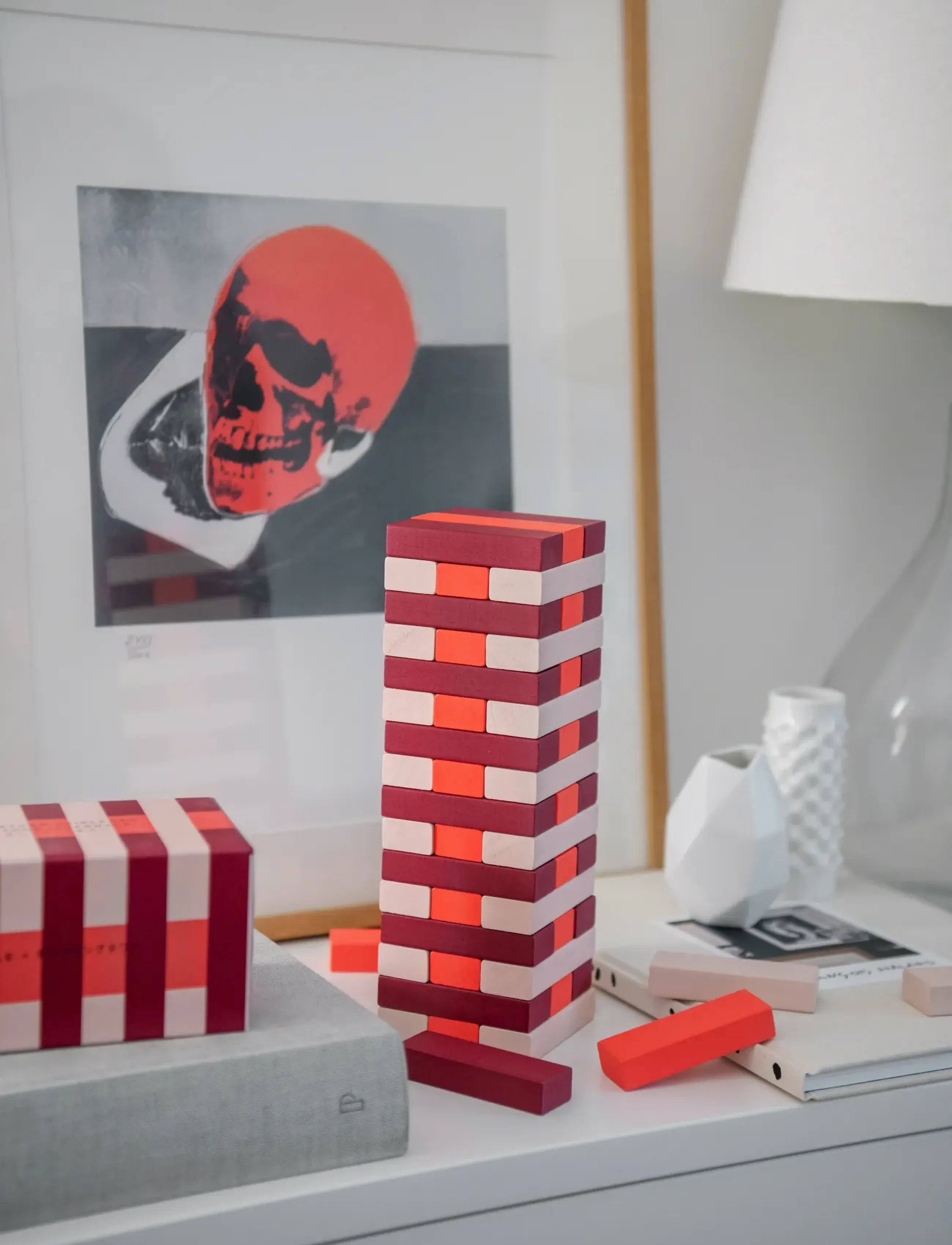 PRINTWORKS Play Tumbling Towers, One Size, Puzzles & Games, Orange - Homeware
