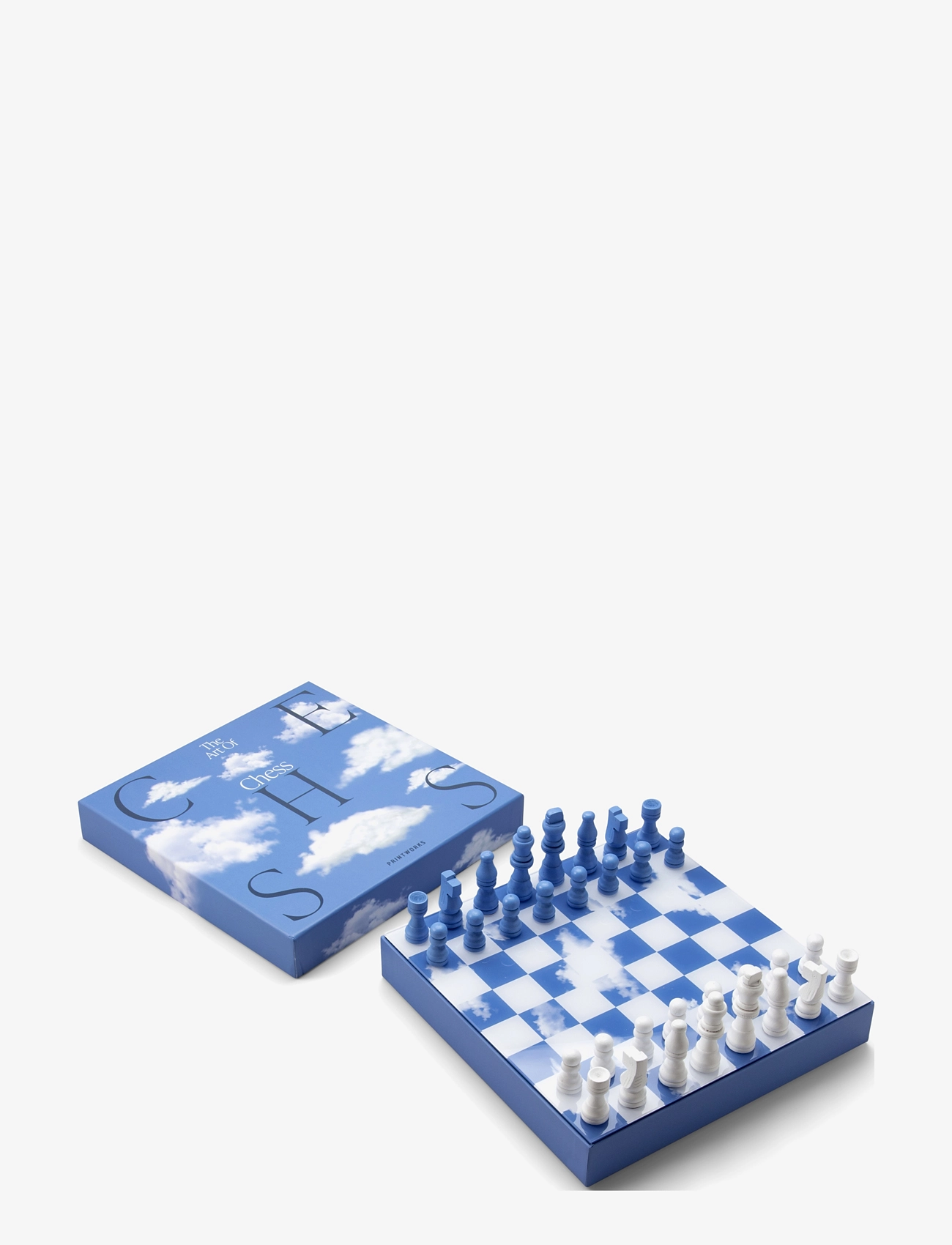 PRINTWORKS Classic Art Of Chess, Clouds, Spil, Blå, Str: 25.0X 4.5X 25.0CM