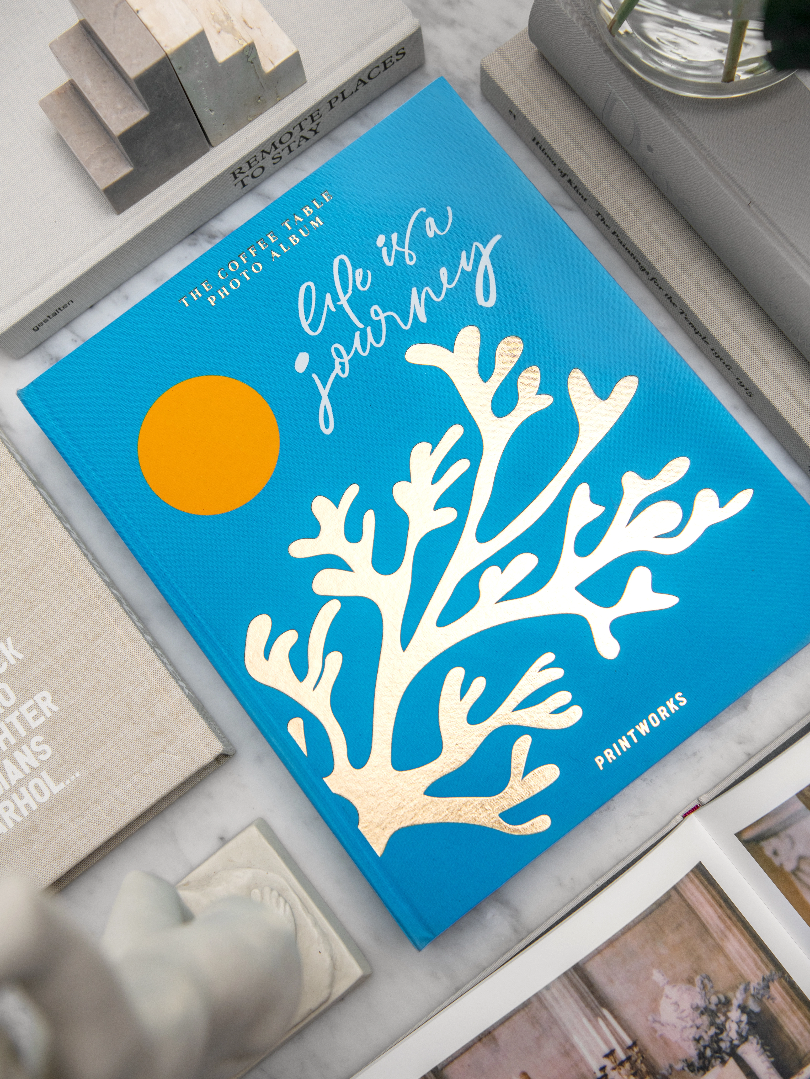 PRINTWORKS Photo Album Life Is A Journey, 27.0X 5.0X 33.0 cm, Decoration, Blau - Albums, Homeware
