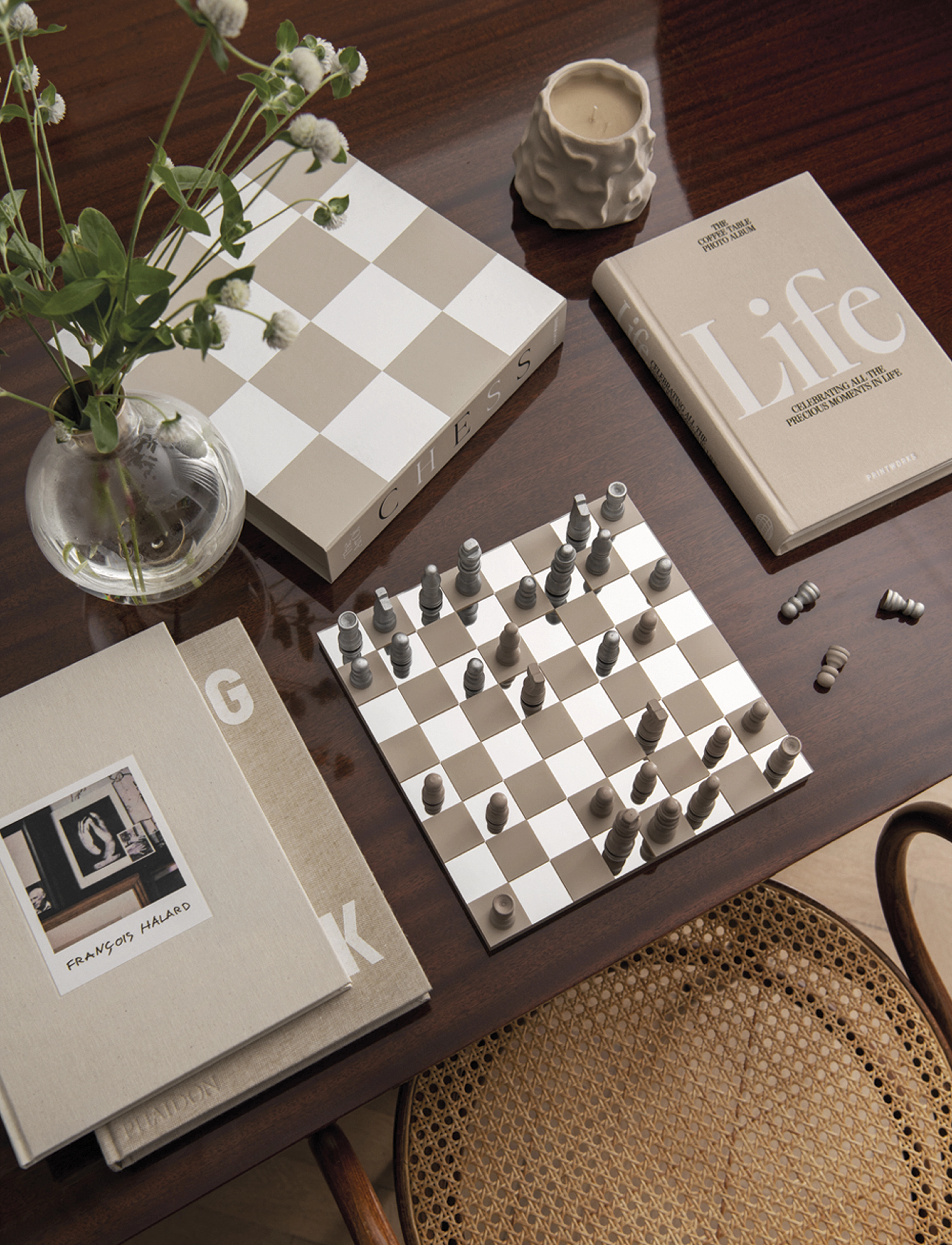 PRINTWORKS Classic Art Of Chess, Mirror, 28.0X 5.5X 28.0 cm, Puzzles & Games, Mehrfarbig/gemustert - Homeware