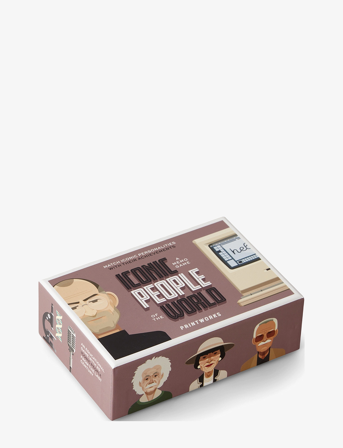 PRINTWORKS Memo Game Iconic People, 14.5X 4.8X 10.0 cm, Puzzles & Games, Mehrfarbig/gemustert - Homeware