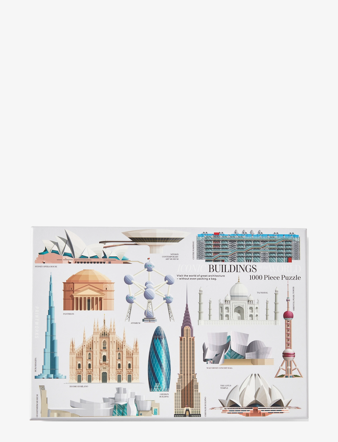 PRINTWORKS Puzzle Iconic Buildings, 20.5X 3.7X 29.5 cm, Puzzles & Games, Mehrfarbig/gemustert - Puzzles, Homeware