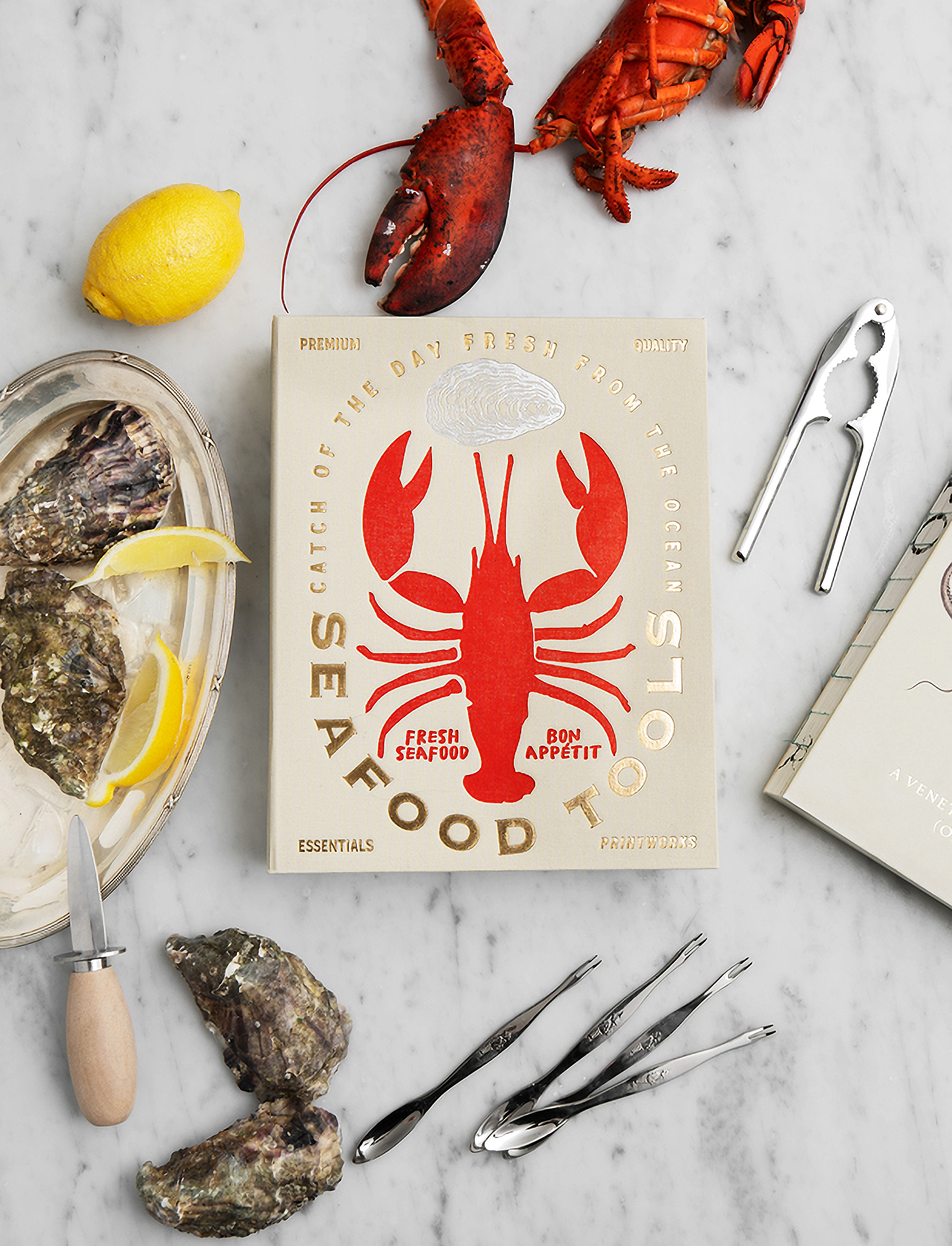 PRINTWORKS The Essentials Seafood Tools, One Size, Cutlery, Silber - Cutlery Sets, Homeware