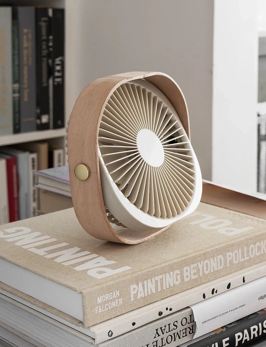 PRINTWORKS - Table fan - Fantastic Wood, Beige - luftreiniger - beige - 0