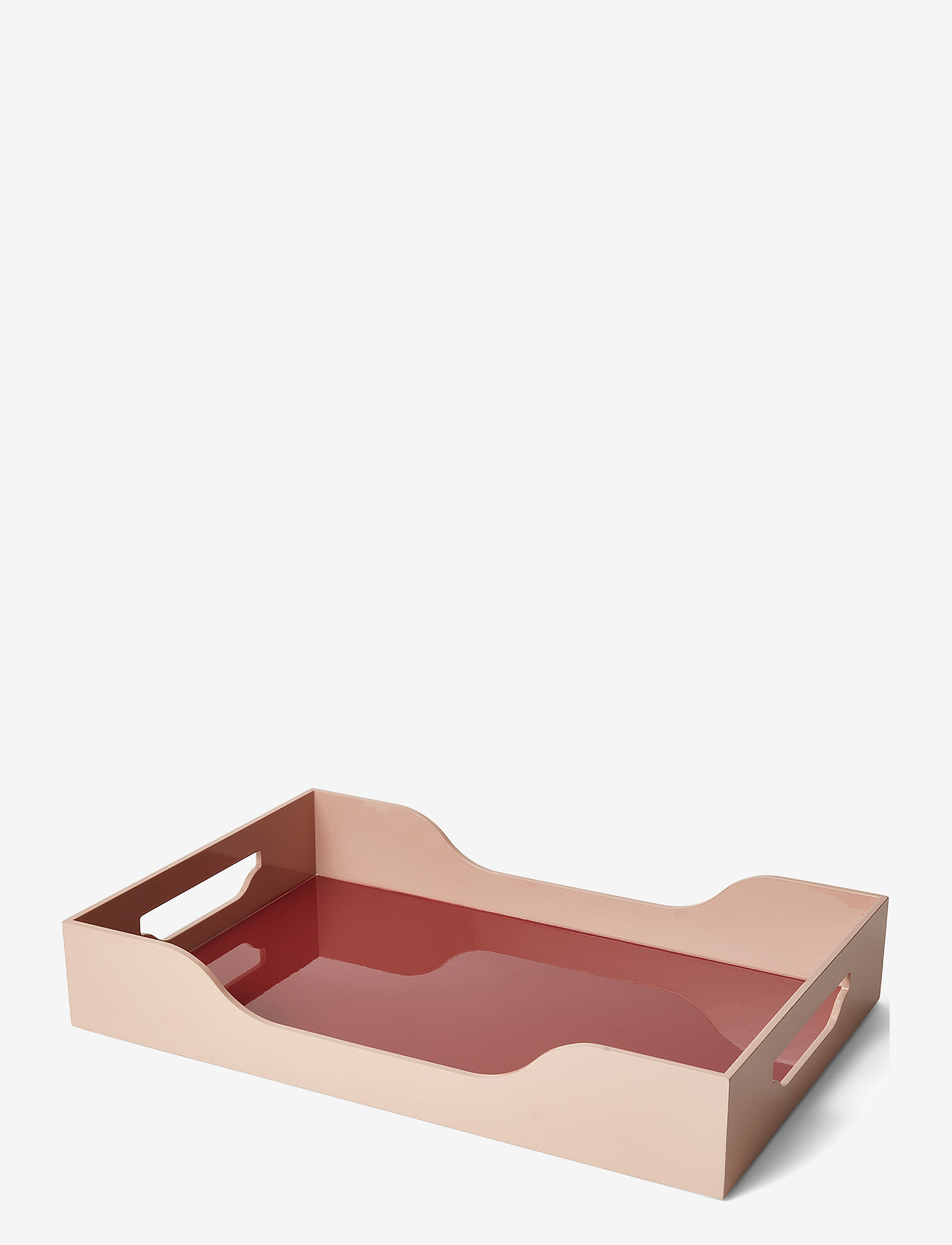 PRINTWORKS Lacquered Tray - Swell - Serveringsbakker - MAROON/PINK / pink/rose