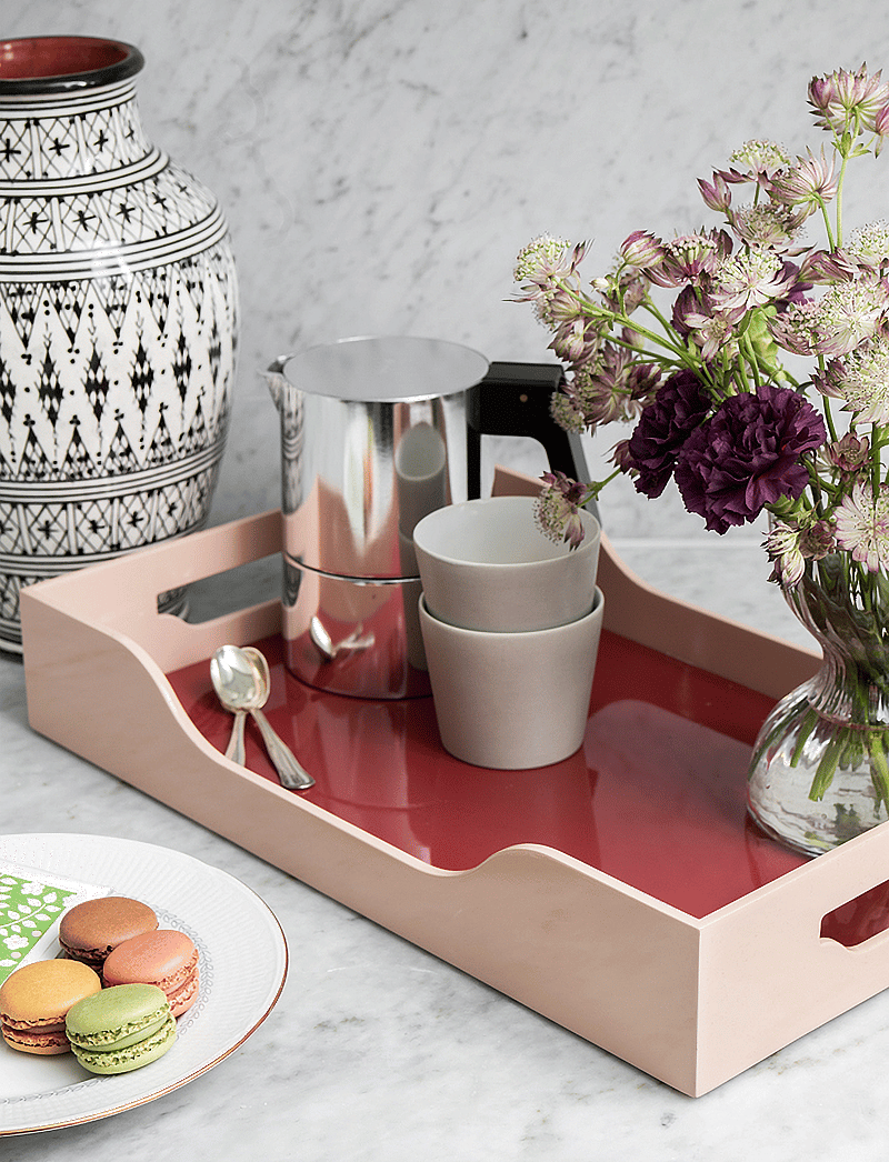 PRINTWORKS - Lacquered Tray - Swell - sõbrapäeva kingitused - maroon/pink - 0