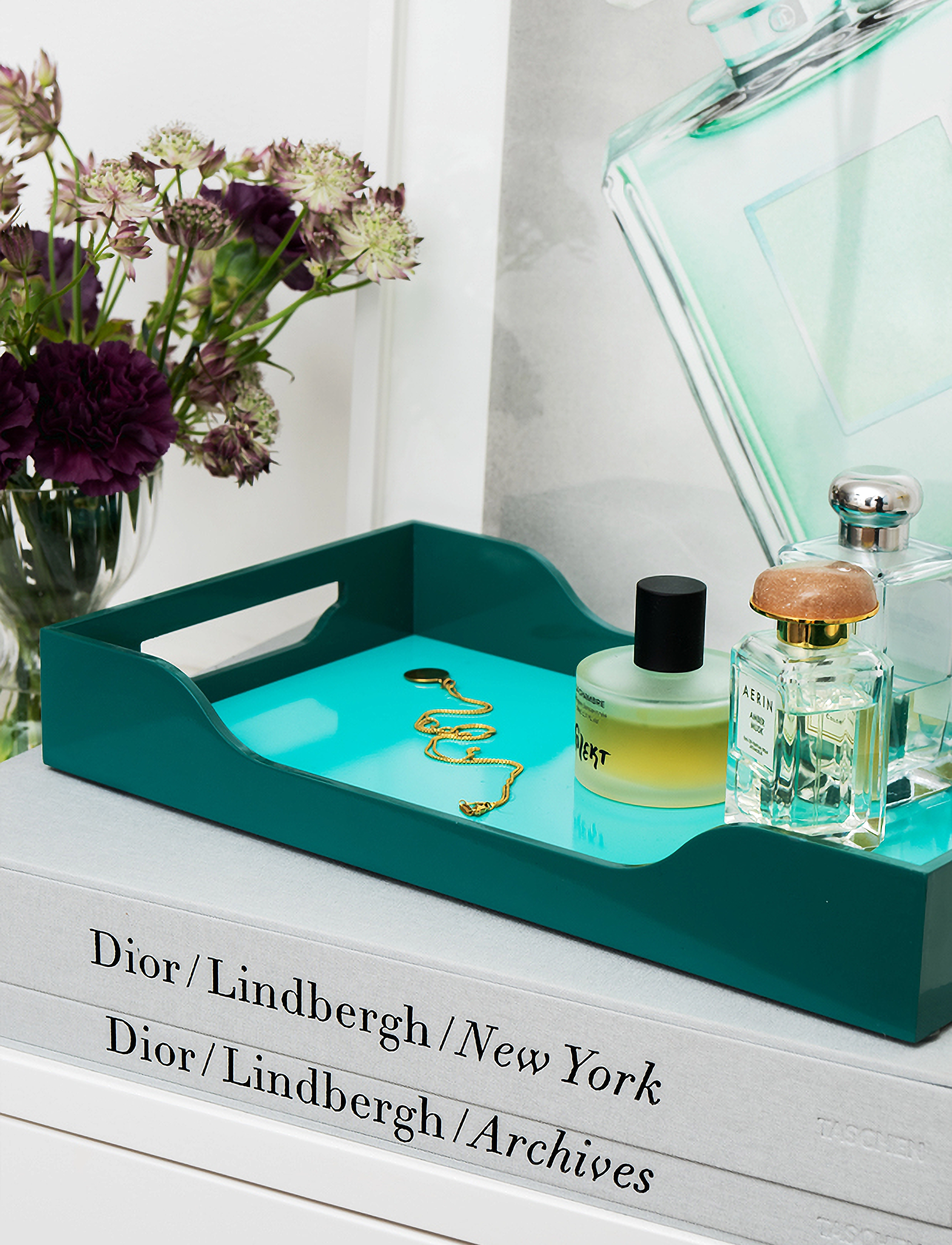 PRINTWORKS - Lacquered Tray - Swell - valentinsgaver - turquoise/green - 3