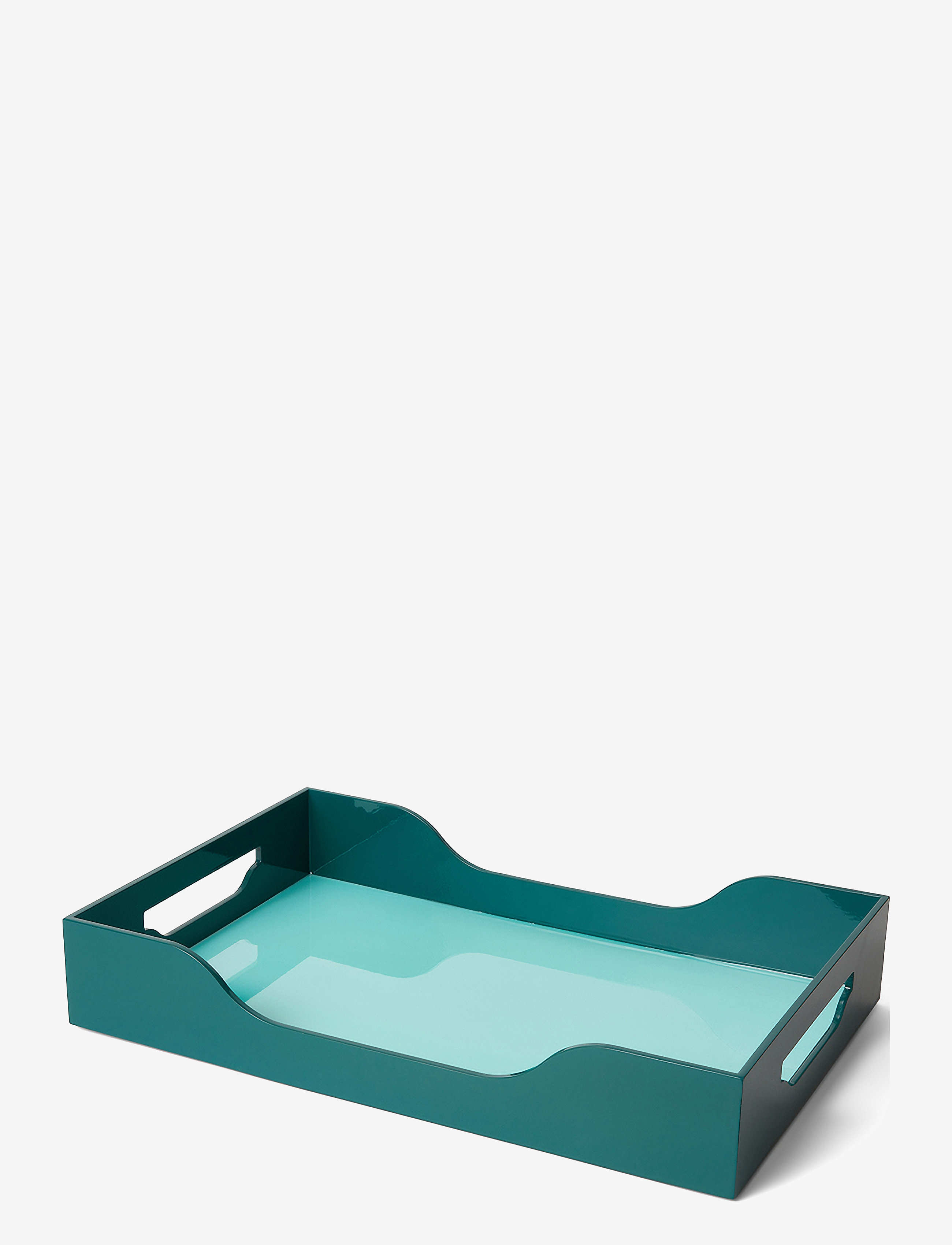 PRINTWORKS Lacquered Tray Swell, Bakke, Grøn, Str: 27X 7X 42CM