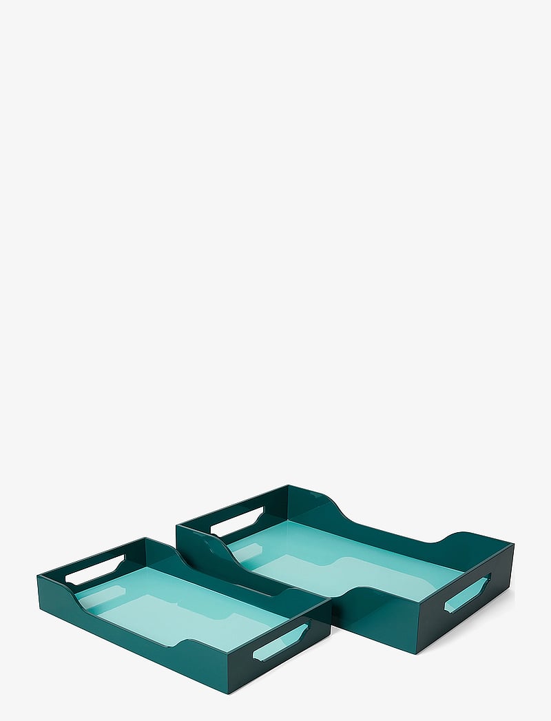 PRINTWORKS - Lacquered Tray - Swell - valentinstaggeschenke - turquoise/green - 1