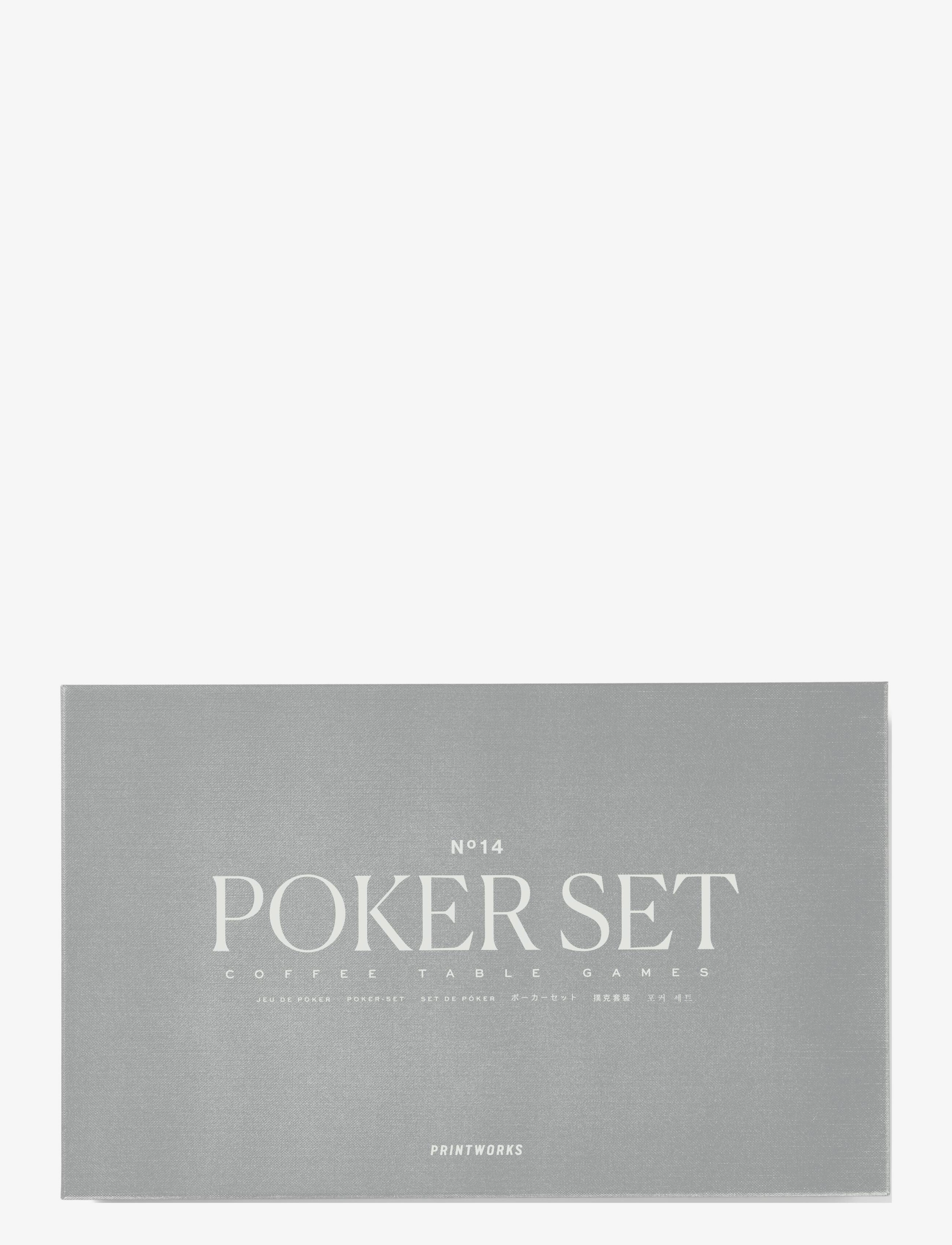 PRINTWORKS Classic Poker Set, Spil, Grå, Str: ONE SIZE