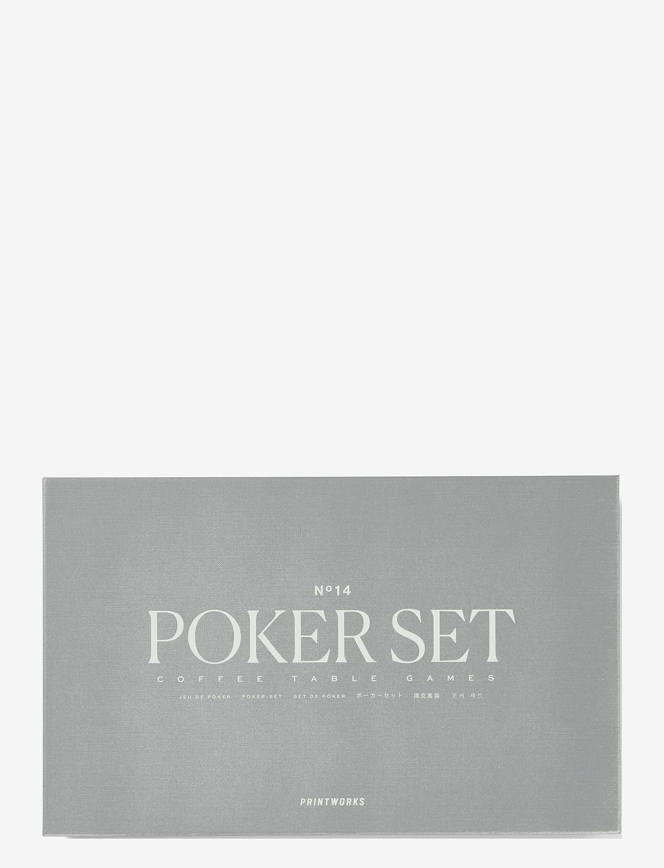 PRINTWORKS - Classic - Poker Set - spil & puslespil - grey - 1