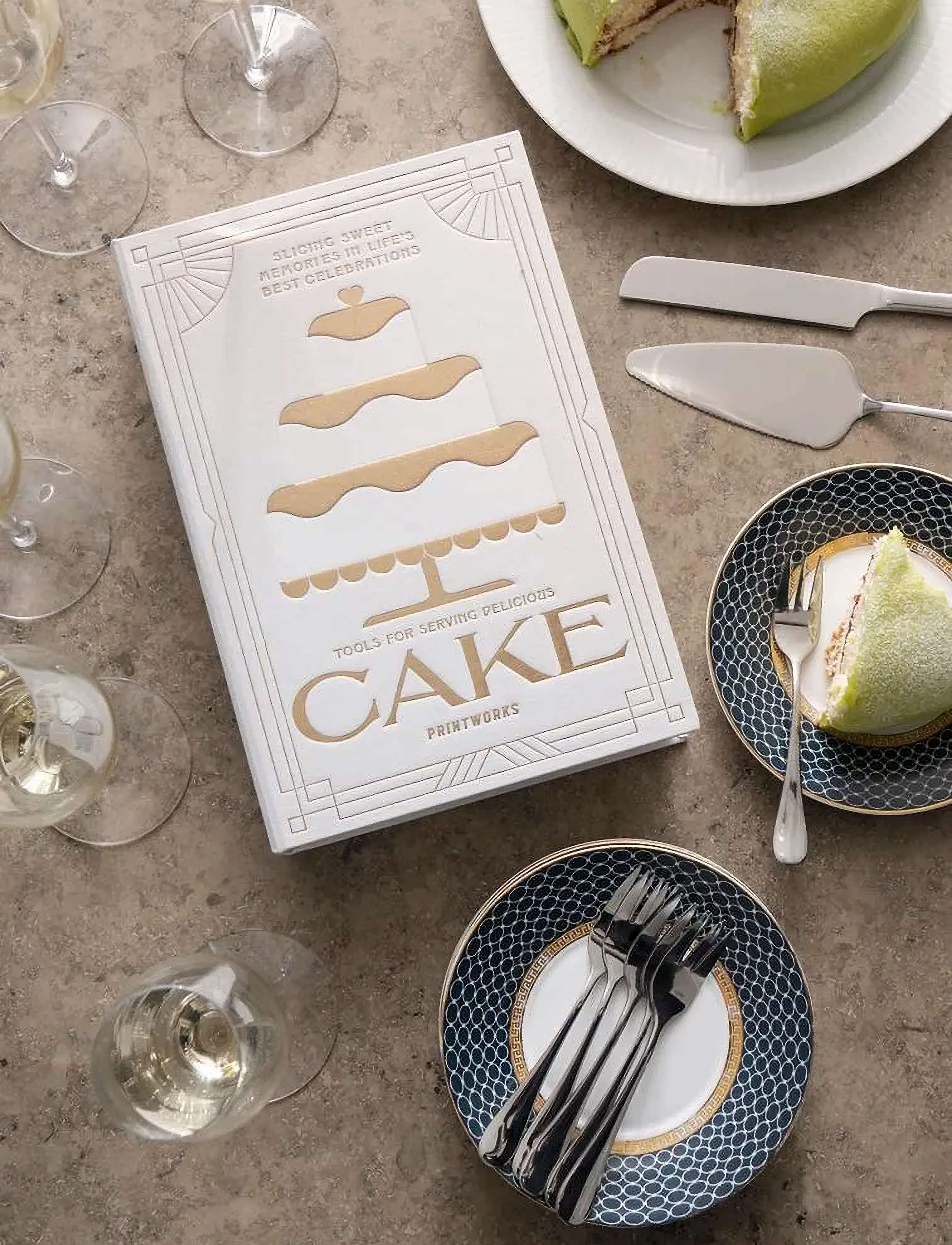 PRINTWORKS The Essentials Cake Tools 8 Pcs Set, One Size, Silver, Bestik > Bestiksæt, Unisex