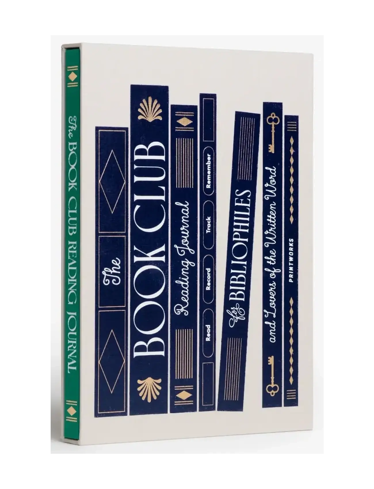 PRINTWORKS The Book Club Reading Journal, Kalender og notesbog, Navy, Str: ONE SIZE
