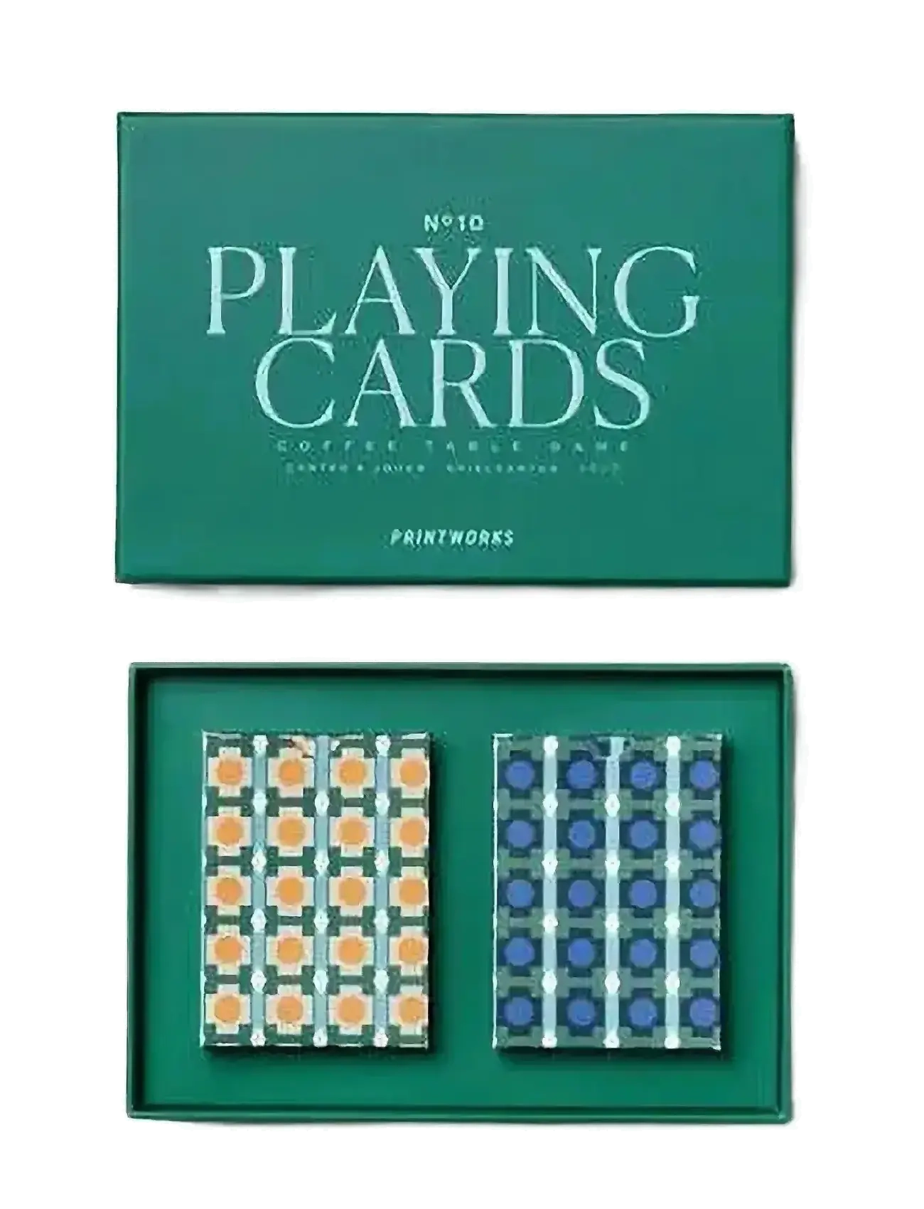 PRINTWORKS Classic Double Playing Cards, Spil, Grøn, Str: ONE SIZE