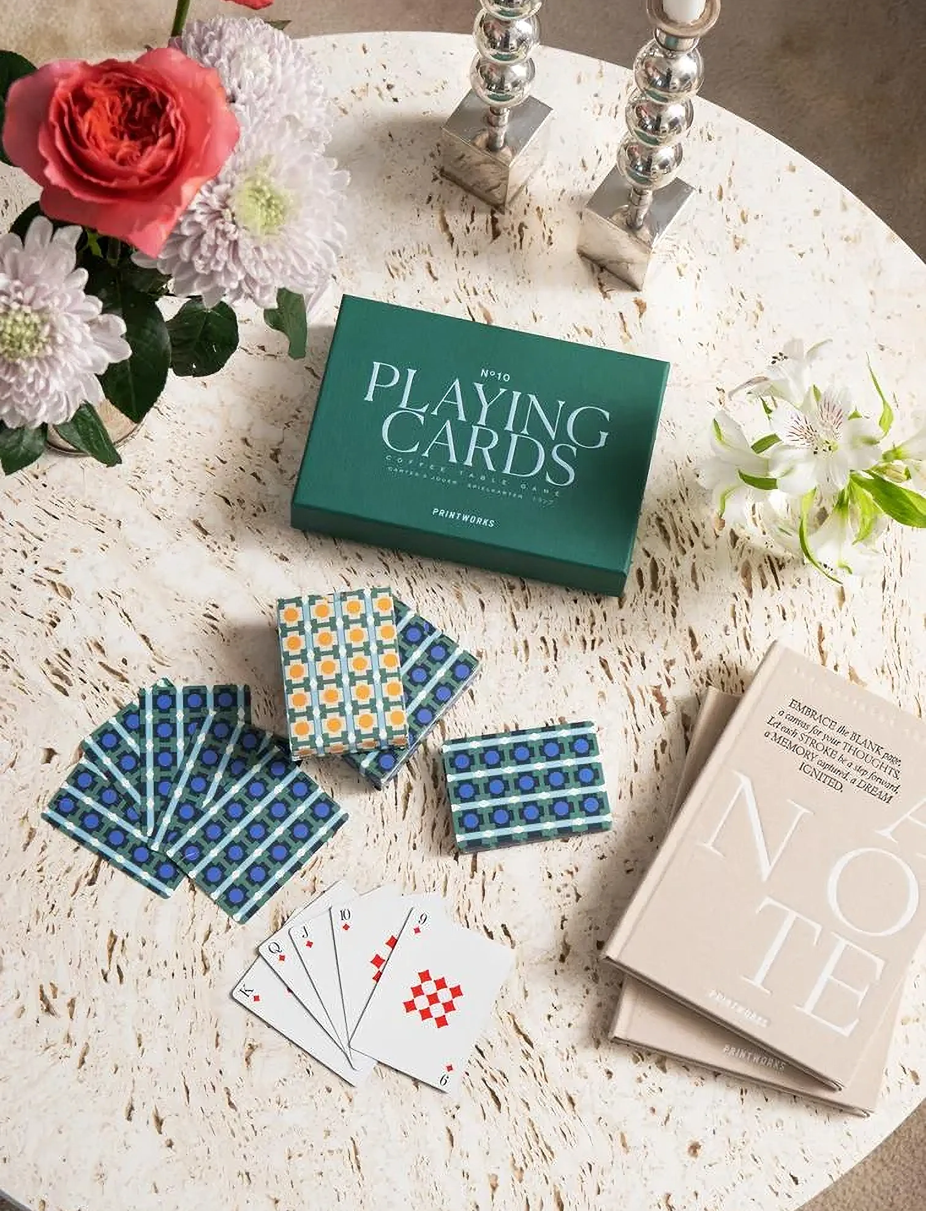 PRINTWORKS Classic - Double Playing Cards, One Size, Green, Puslespil Og Spil > Spil, Unisex