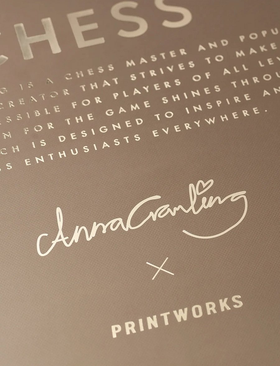 PRINTWORKS - Chess - Anna Cramling Edition - mängud ja pusled - black gold - 2