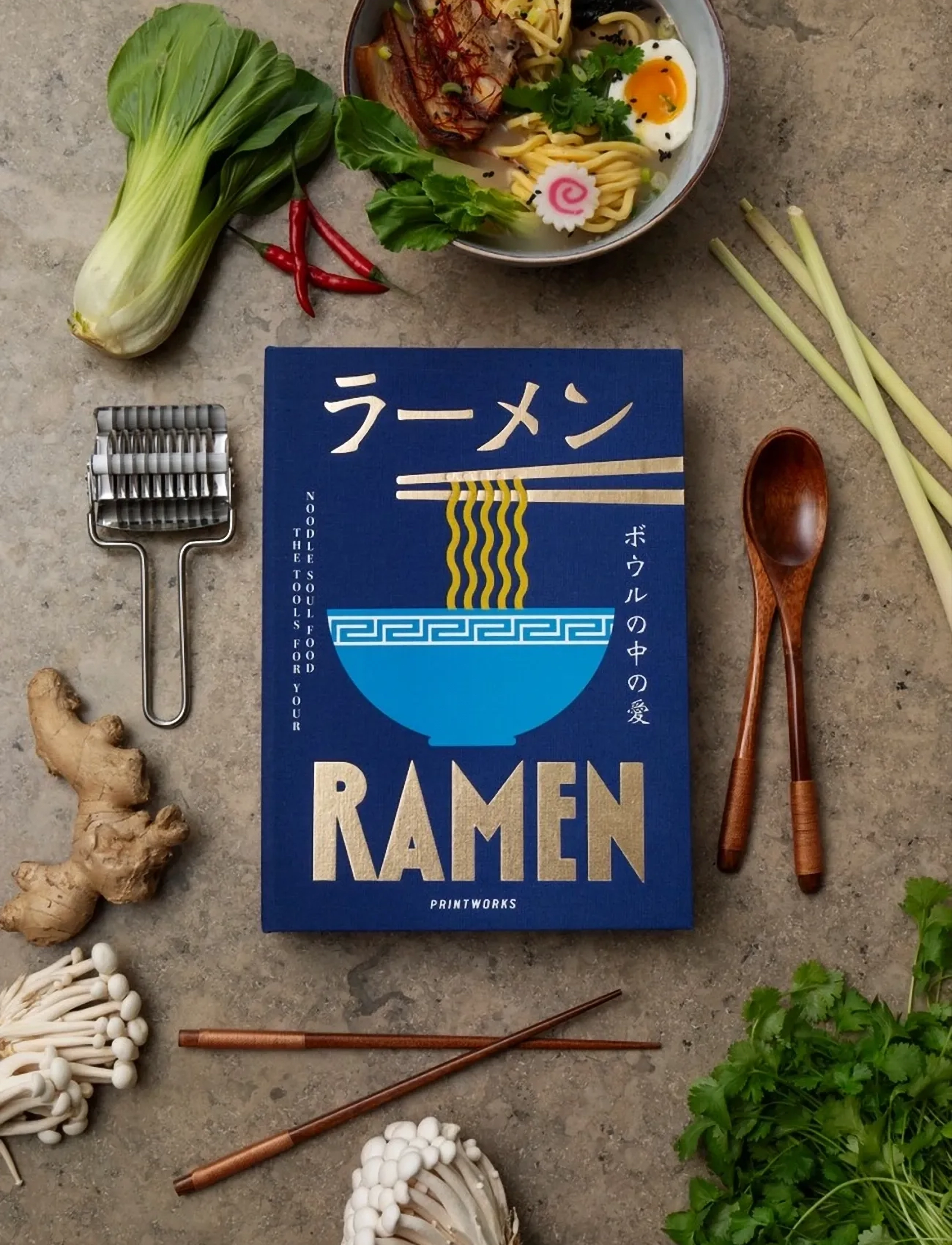PRINTWORKS The Essentials - Ramen Tools, One Size, Navy, Bestik > Spisepinde, Unisex
