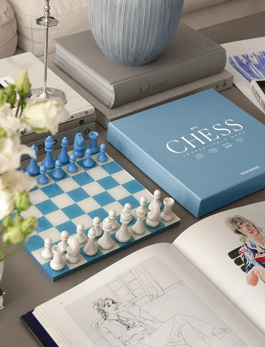 PRINTWORKS - Classic - Chess, Dusty Blue - blue multi - 0