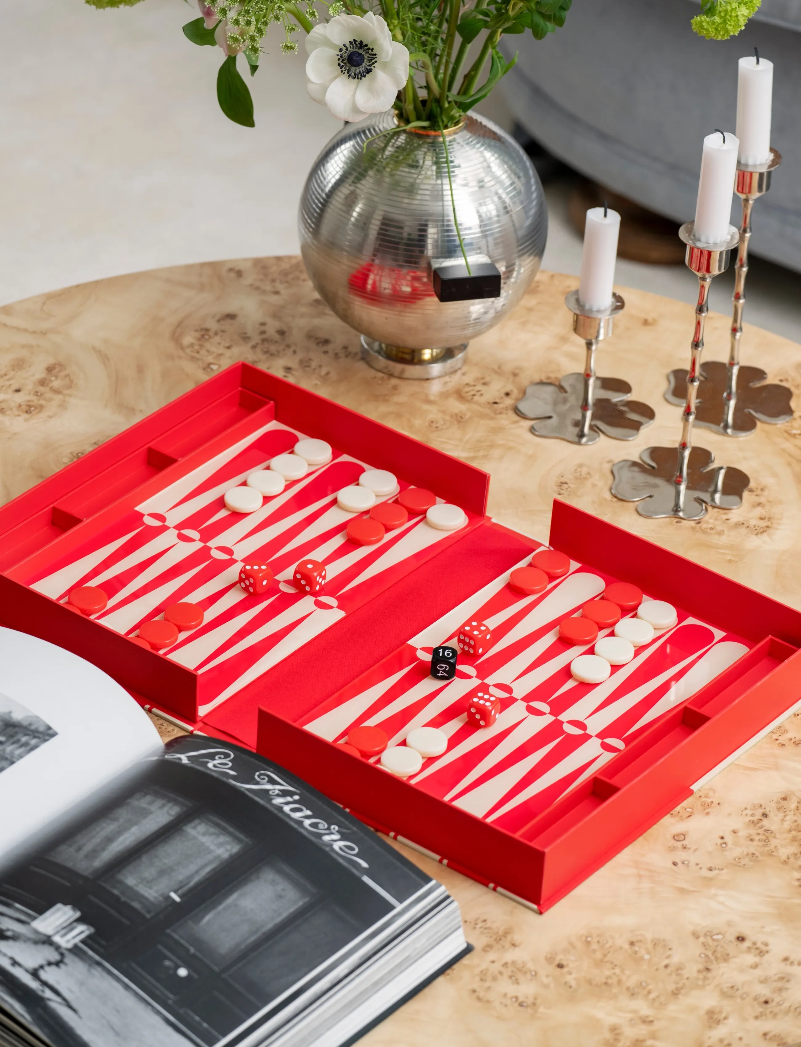 PRINTWORKS Classic - Art Of Backgammon, Red/Cream, One Size, Red, Puslespil Og Spil > Spil, Unisex