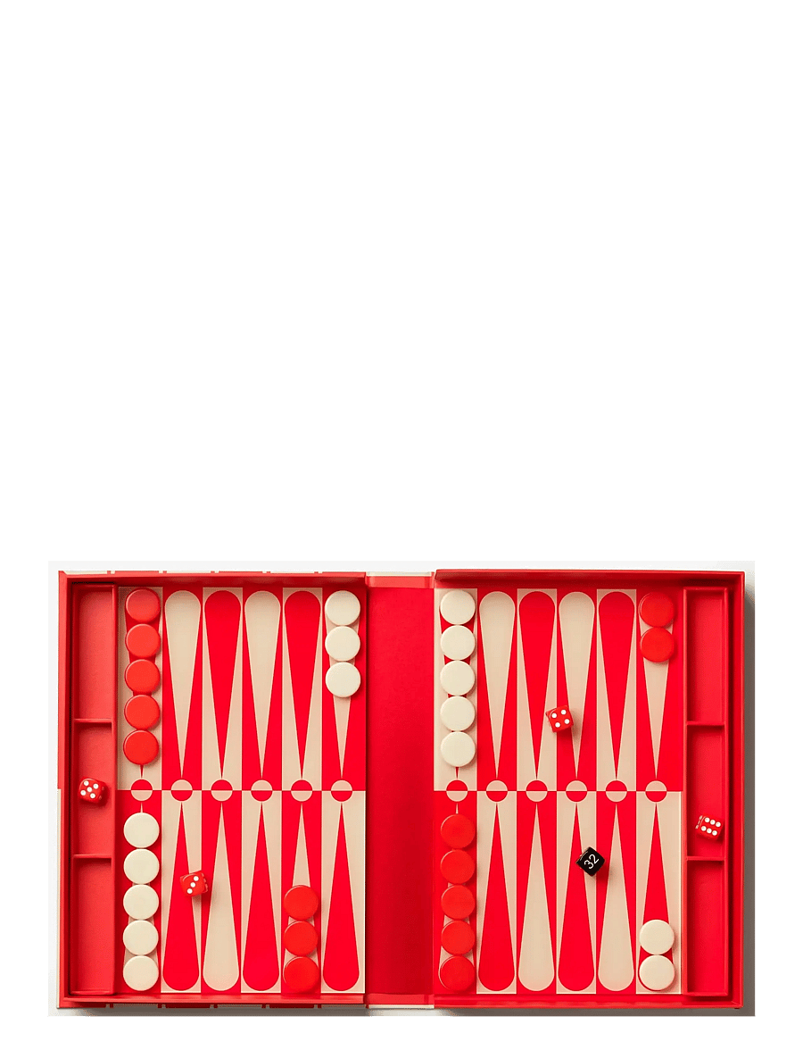 PRINTWORKS - Classic - Art of Backgammon, Red/Cream - mängud ja pusled - red/white - 3
