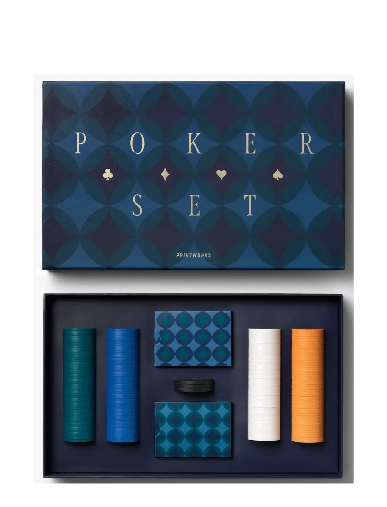 PRINTWORKS - Classic - Art of Poker, Diamonds - spill & puslespill - dark blue - 1
