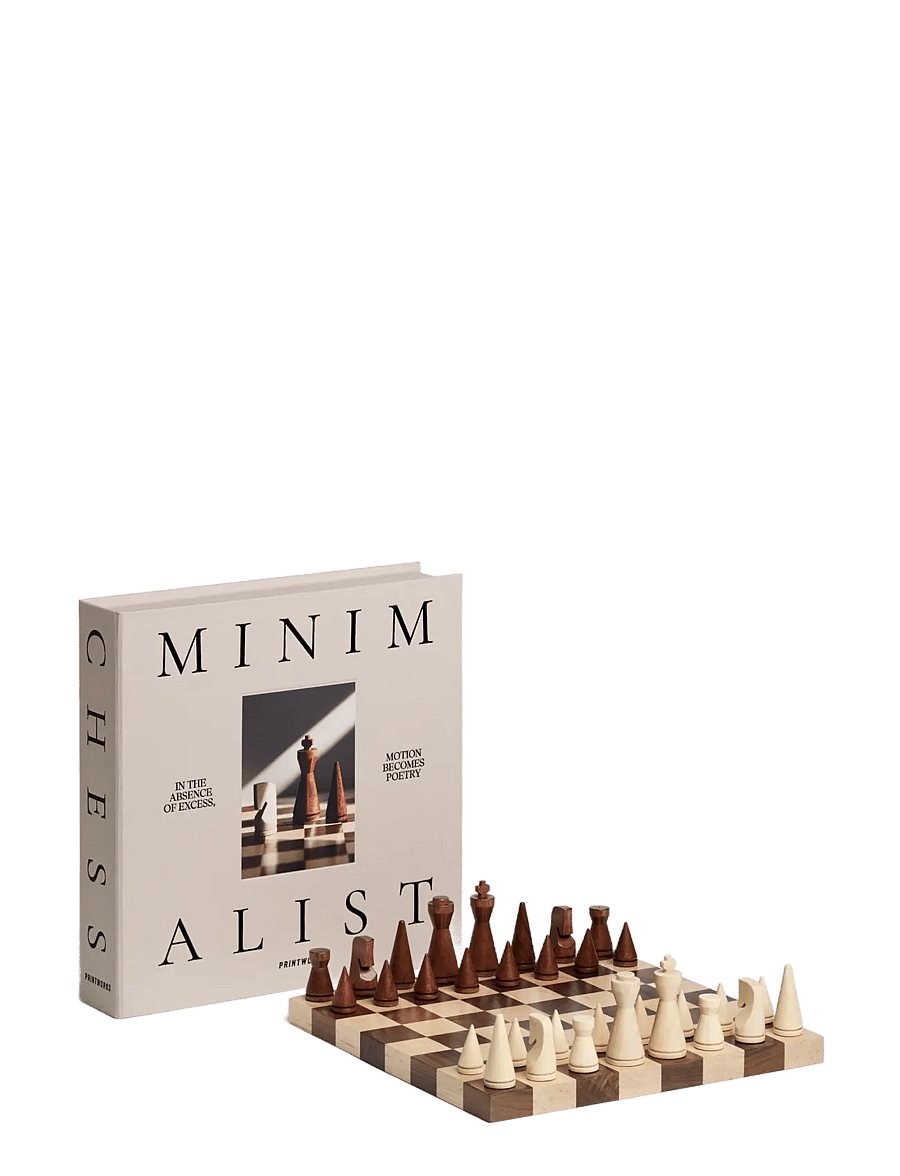 PRINTWORKS - Wood Chess - The Minimalist - mängud ja pusled - beige - 1