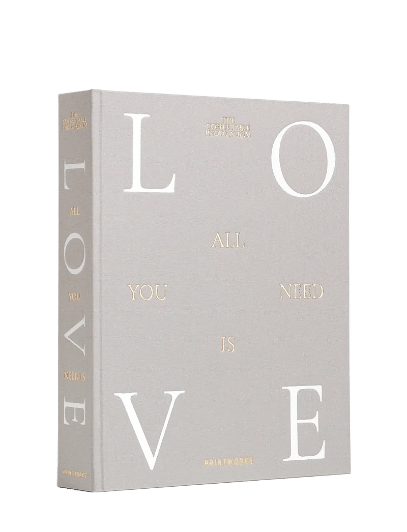 PRINTWORKS - Photo Album - All You Need is Love - valentinsgaver - light grey - 0