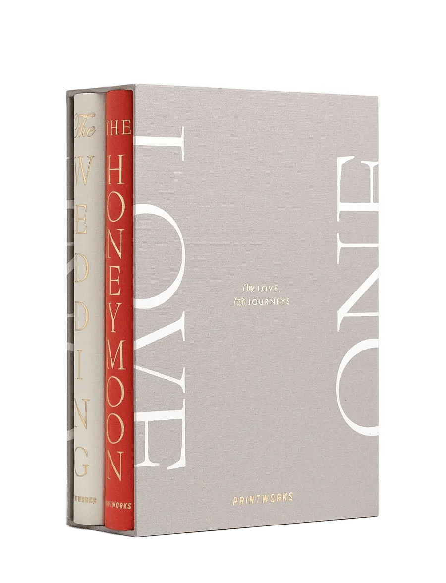 PRINTWORKS - Photo Book Wedding 2-pack - One Love - raamatud - light grey - 0