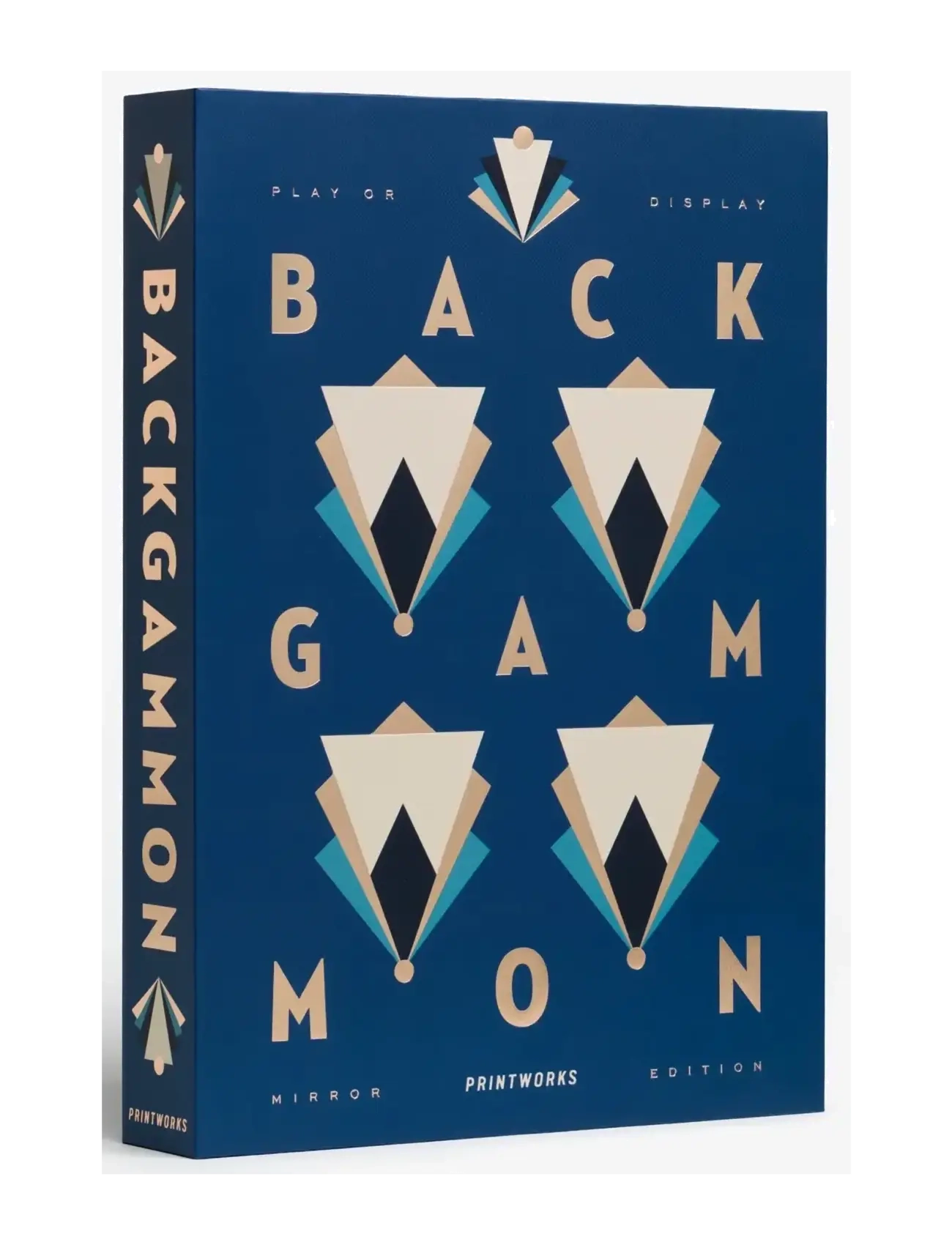 PRINTWORKS Classic Art Of Backgammon Mirror, Dark Blue/Copper, Spil, Navy, Str: ONE SIZE