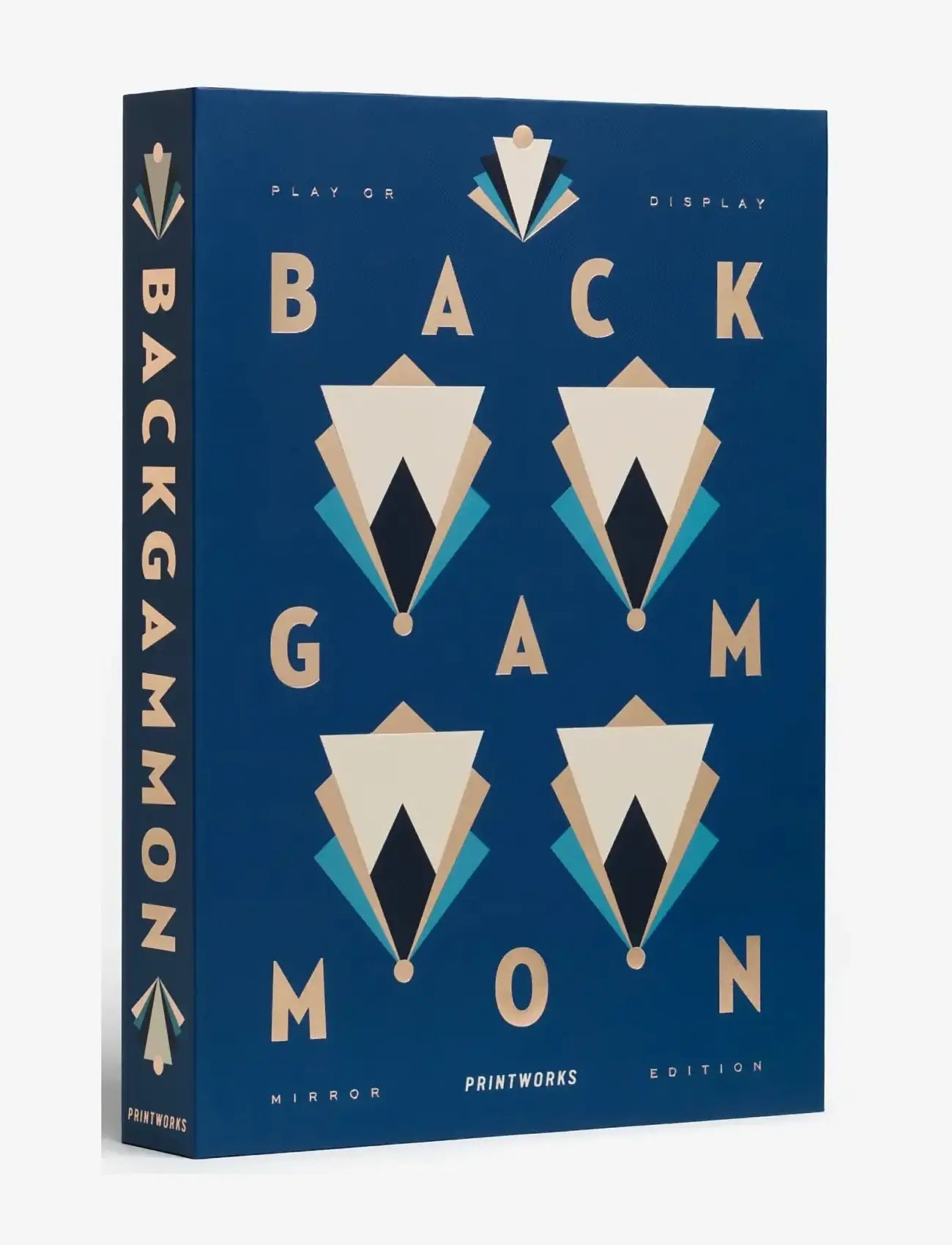 PRINTWORKS - Classic - Art Of Backgammon Mirror, Dark Blue/Copper - games & puzzles - blue - 1