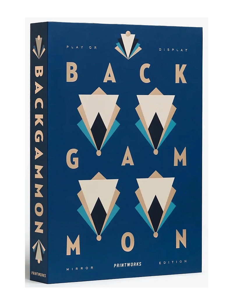 PRINTWORKS - Classic - Art Of Backgammon Mirror, Dark Blue/Copper - games & puzzles - blue - 1