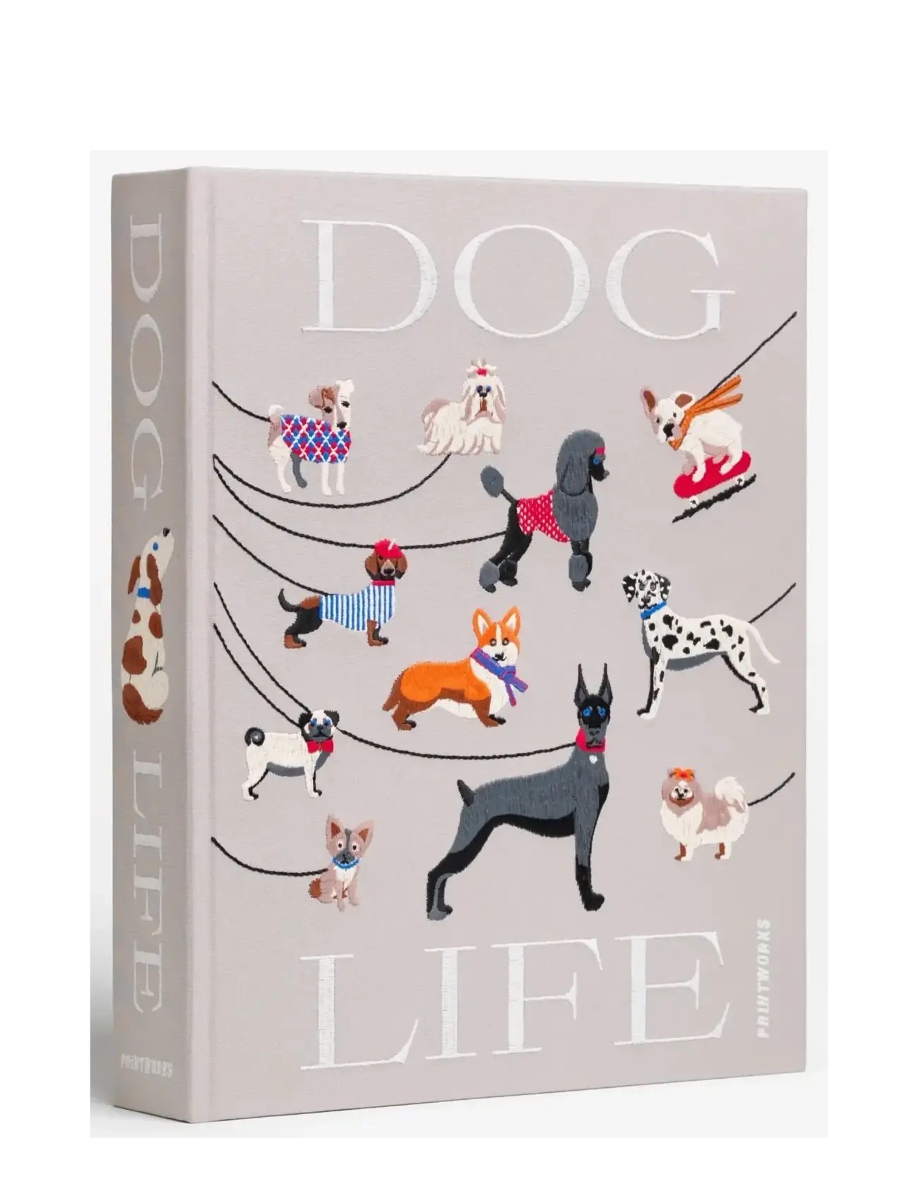 PRINTWORKS Embroidered Photo Album Dogs, Photo Albums, Beige, Str: ONE SIZE