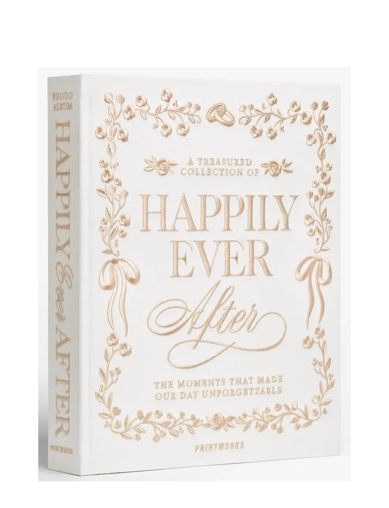 PRINTWORKS Embroidered Photo Album - Happily Ever After - PRINTWORKS - BEIGE / cream