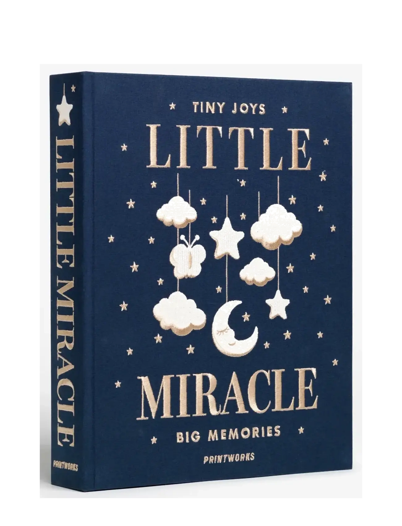 PRINTWORKS Embroidered Photo Album Little Miracle, Photo Albums, Navy, Str: ONE SIZE