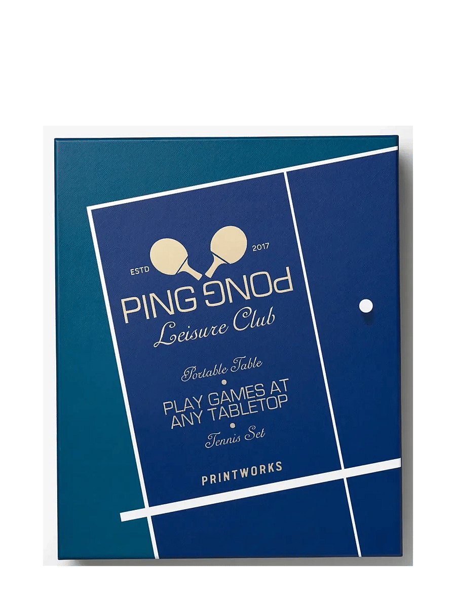 PRINTWORKS - Portable Table Tennis - Ping Pong - mängud ja pusled - blue multi - 0