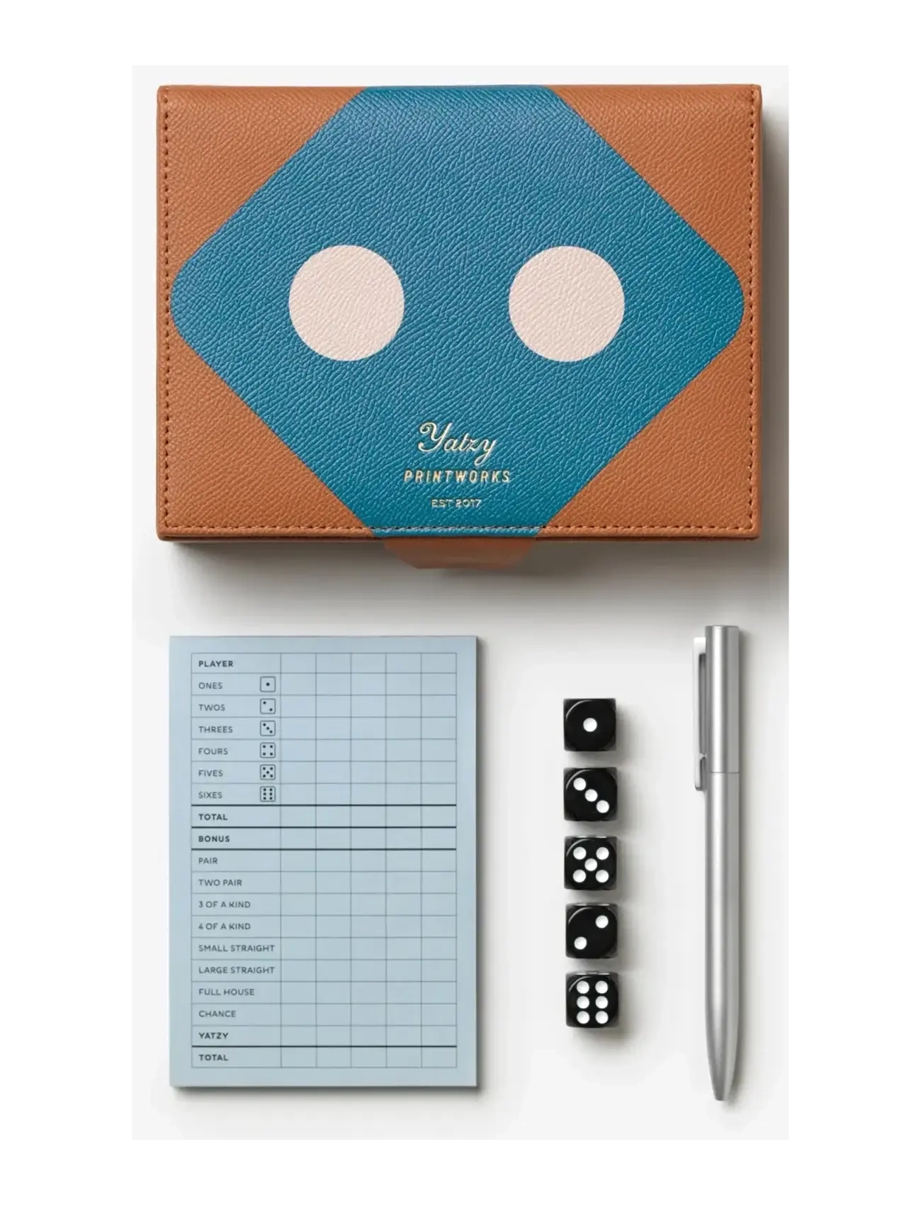 PRINTWORKS Reverra - Yatzy - PRINTWORKS - BROWN/BLUE / brown