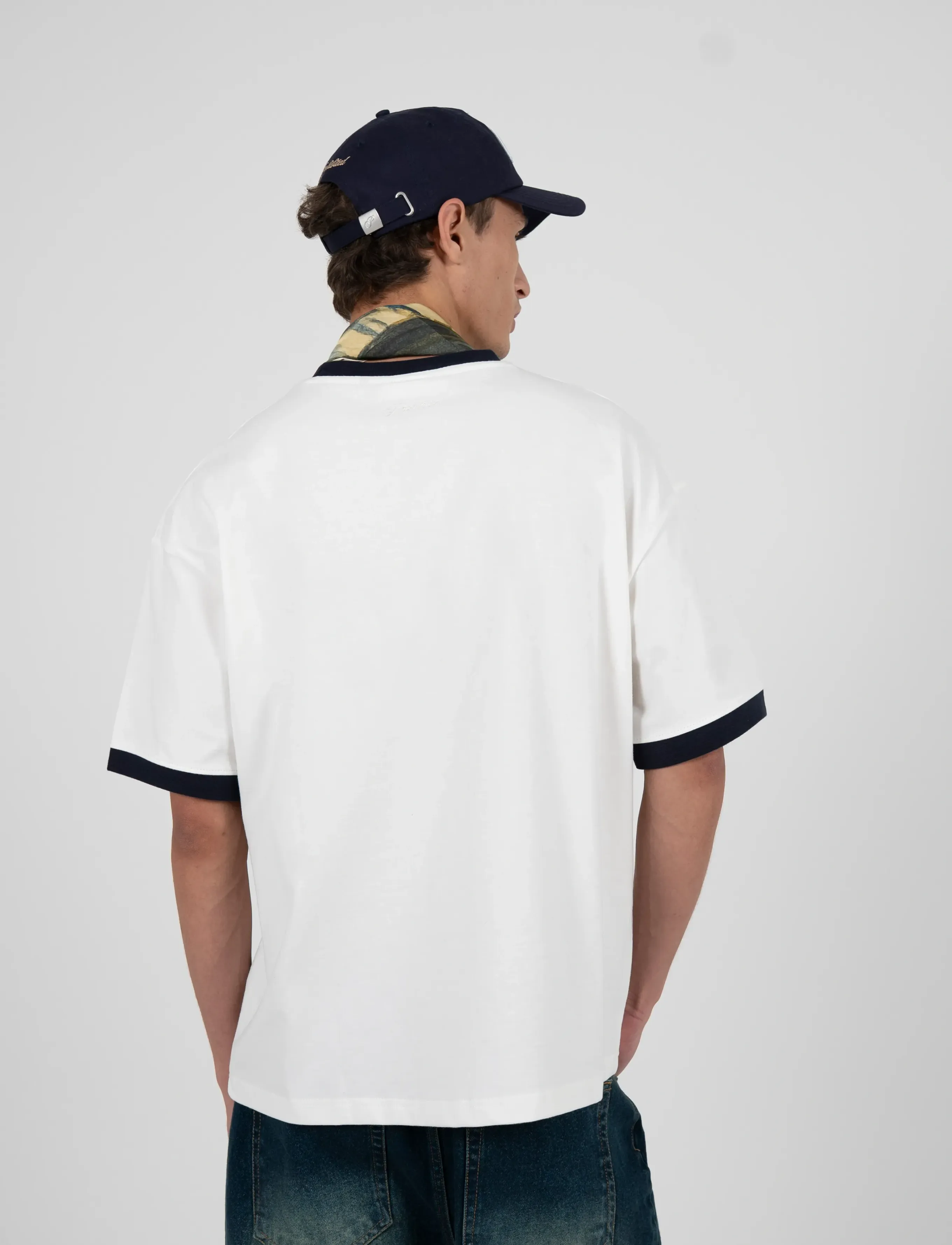 Prohibited - Rush Contrast Tee Navy - kortärmade t-shirts - navy - 4