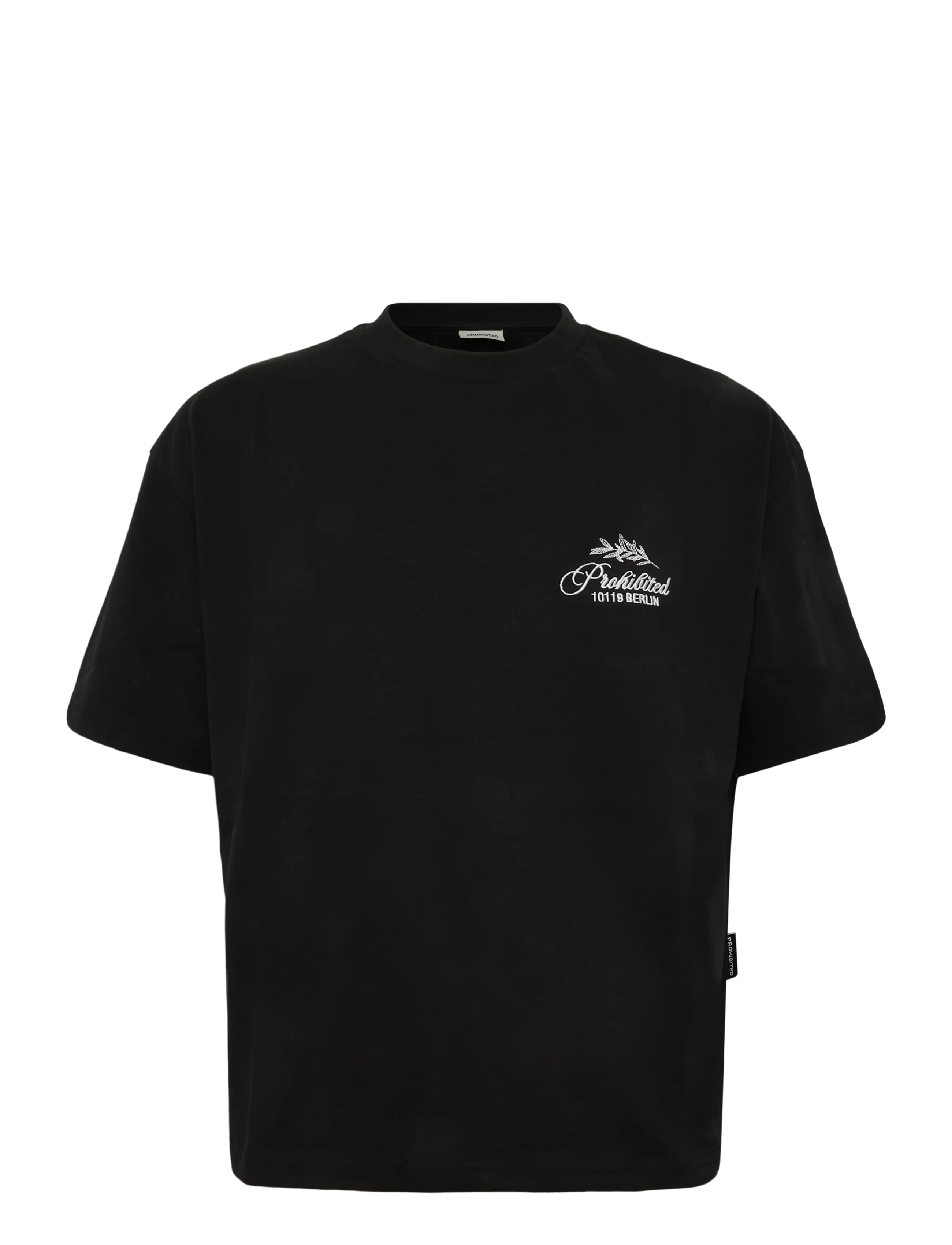 Prohibited - PB Leaf Tee - kurzärmelige t-shirts - black - 1
