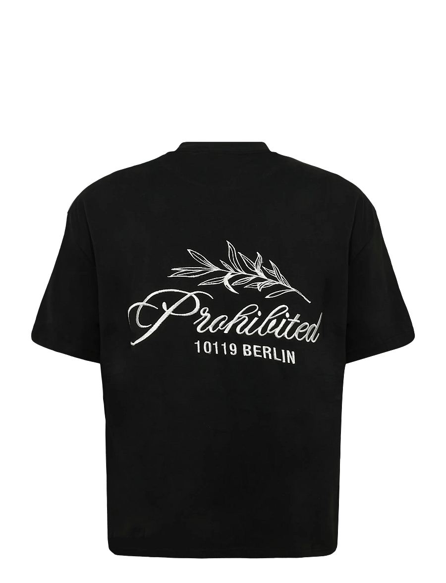 Prohibited - PB Leaf Tee - kurzärmelige t-shirts - black - 2
