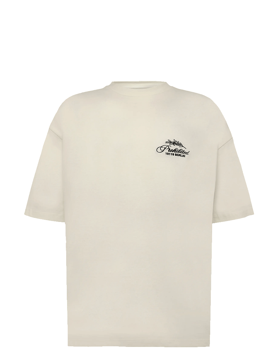 Prohibited - PB Leaf Tee - kurzärmelige t-shirts - off-white - 0