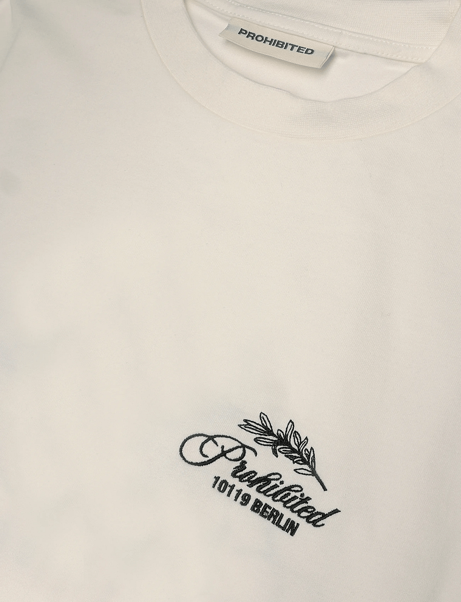 Prohibited - PB Leaf Tee - kurzärmelige t-shirts - off-white - 2