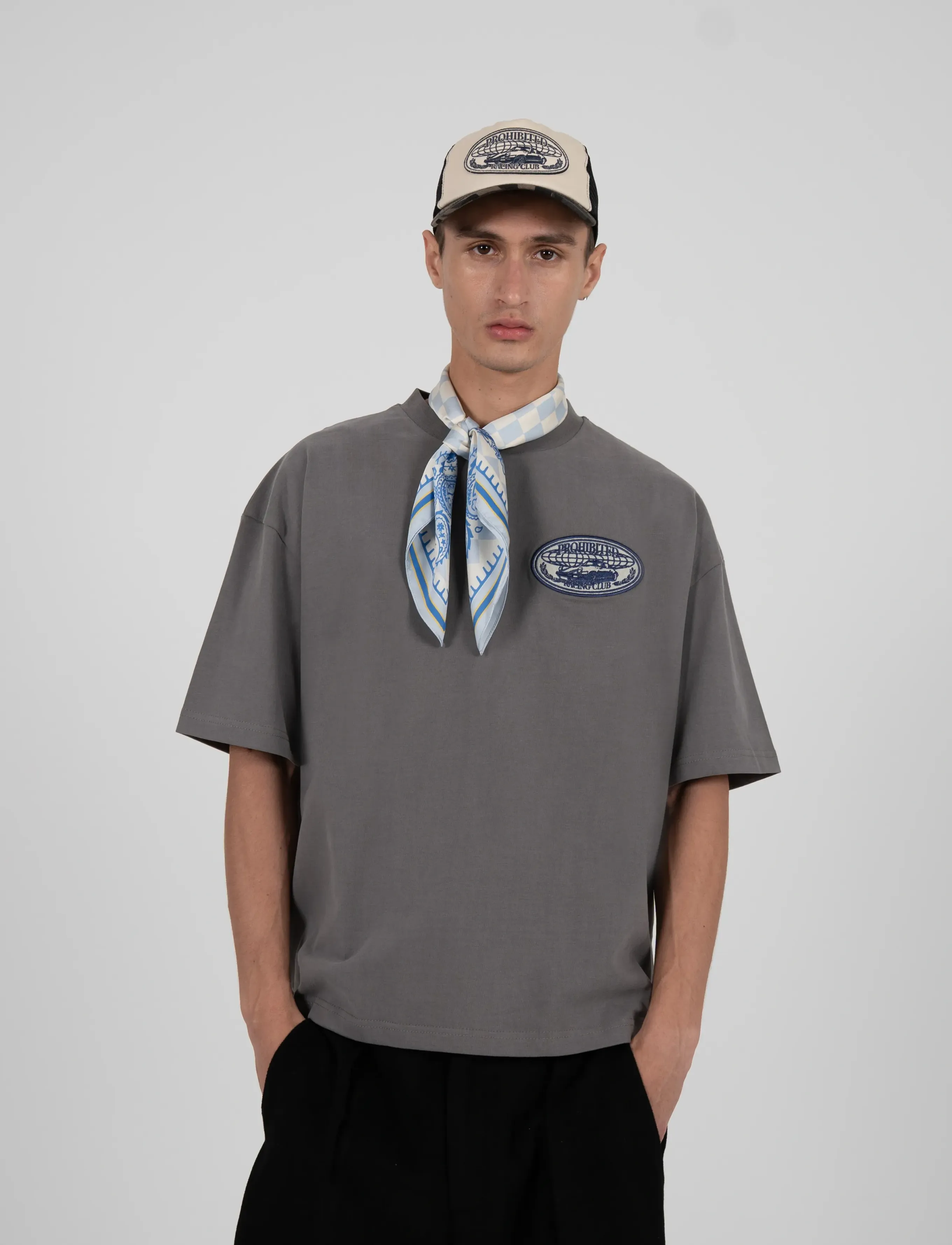 Prohibited - Racecore Tee Grey - kortärmade t-shirts - grey - 2