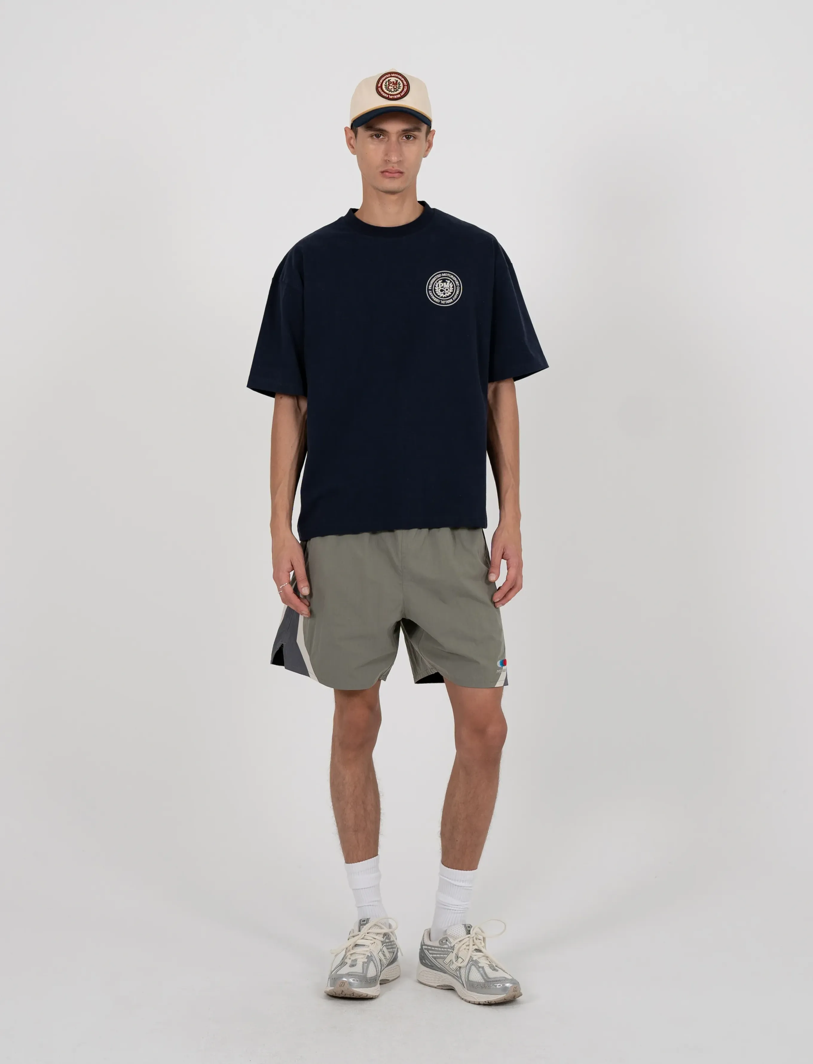 Prohibited Horse Racer Tee Deep Blue, L, Navy, T-Shirts > Kortærmede, Herre