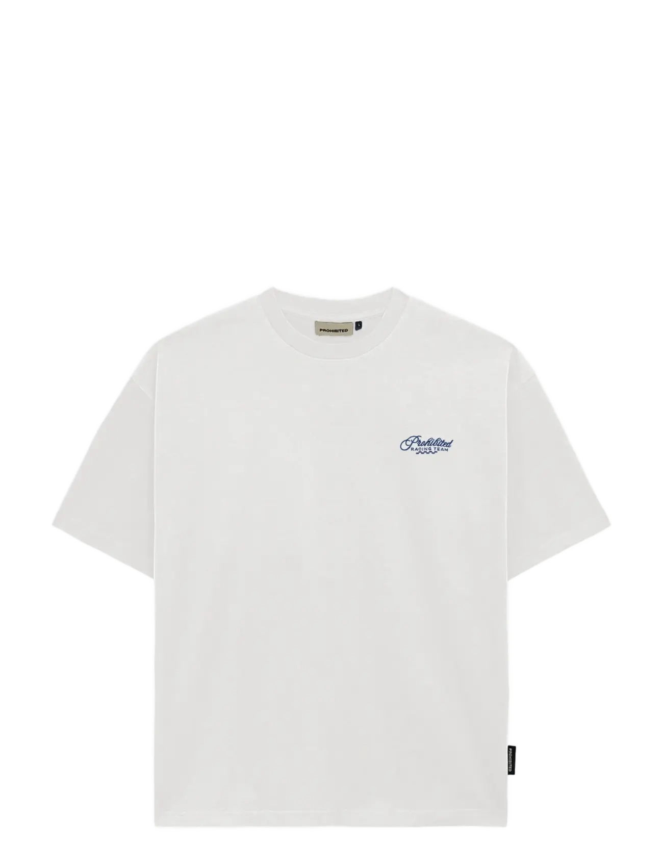 PROHIBITED Grand Prix Tee Off-Weiß Cream - L - Herren